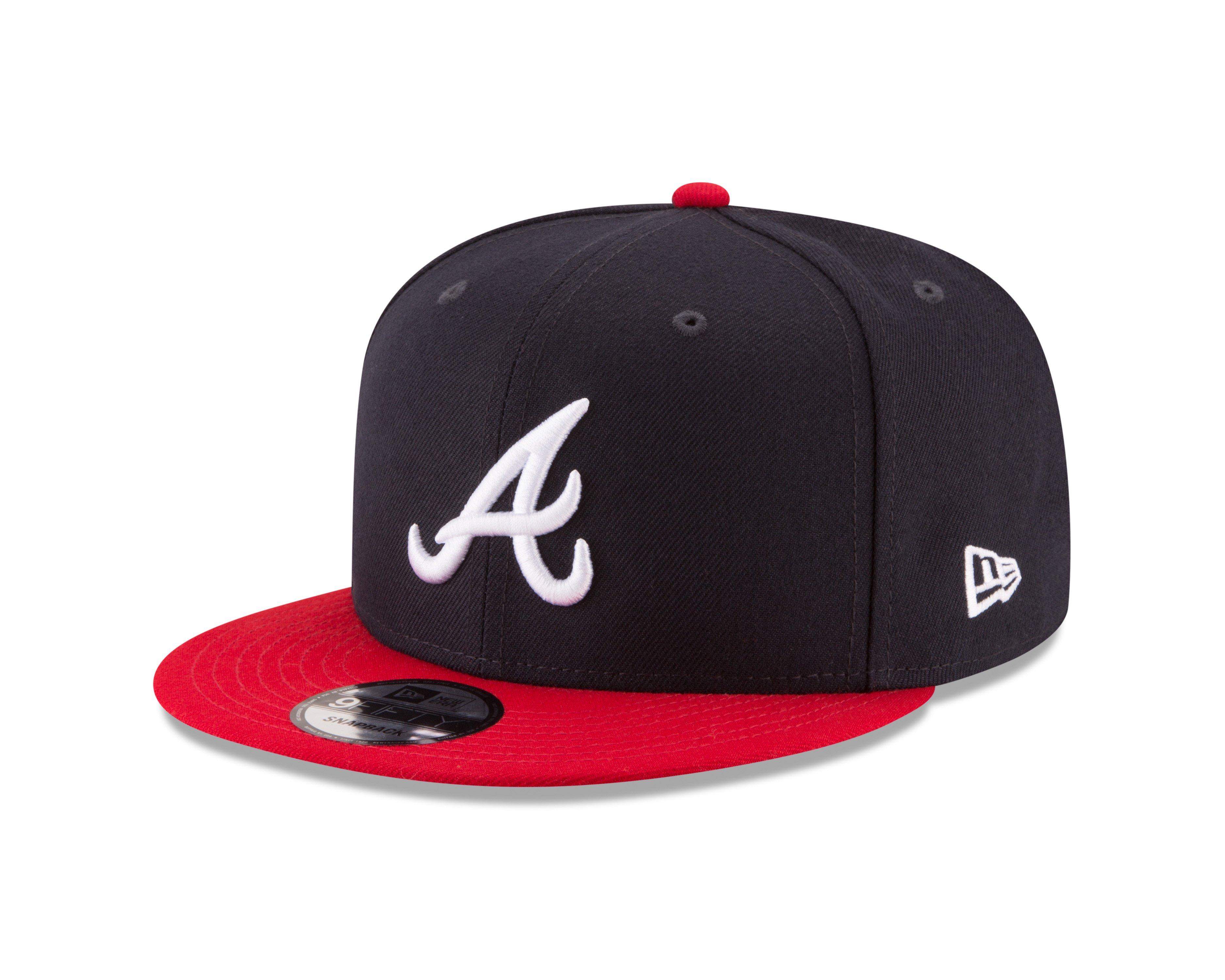 New Era 9Fifty MLB Atlanta Braves Basic Navy/Red Snapback Hat 11591082 One  Size