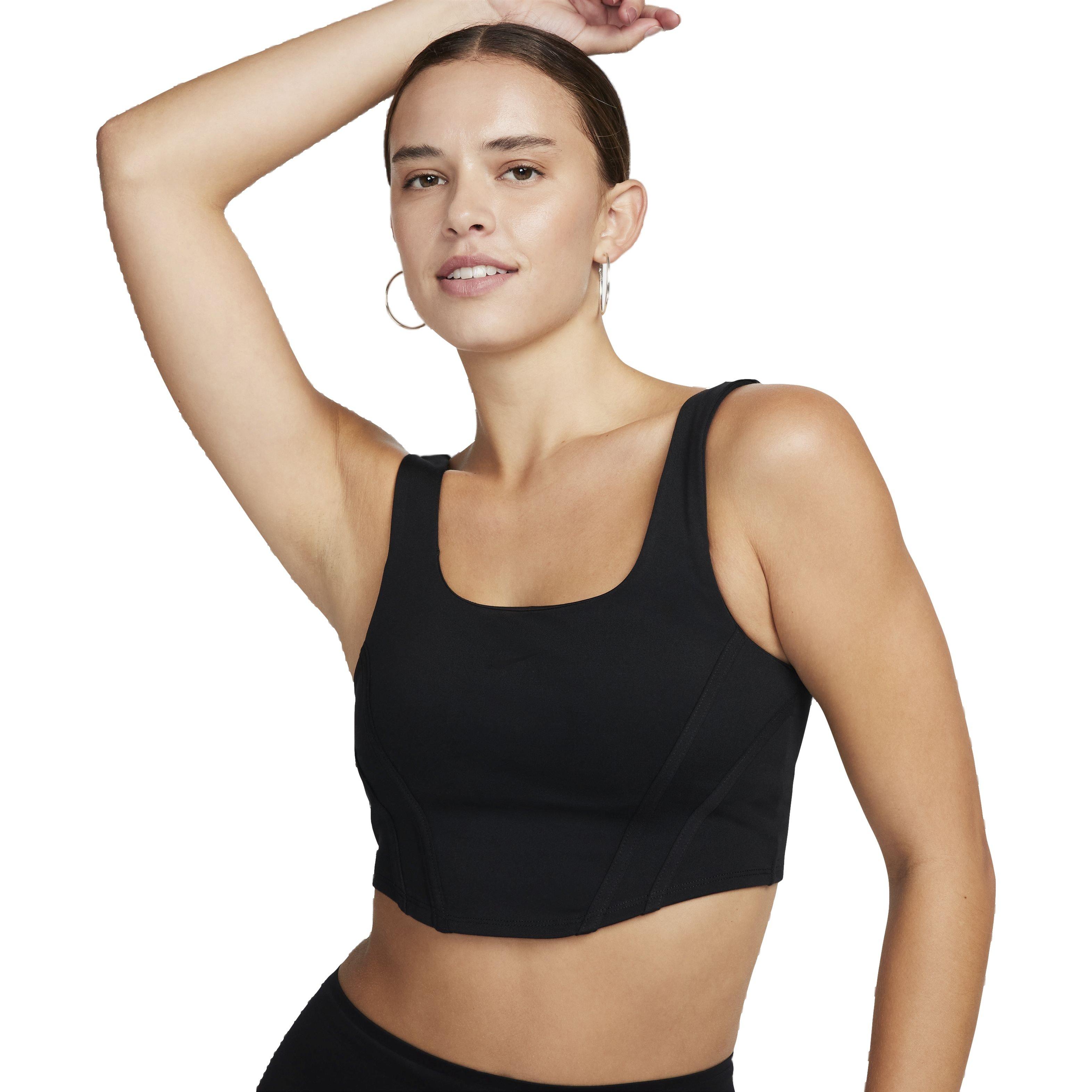 Nike Women's Sportswear Light-Support Padded Corset Bra - BLACK Thumbnail View 1