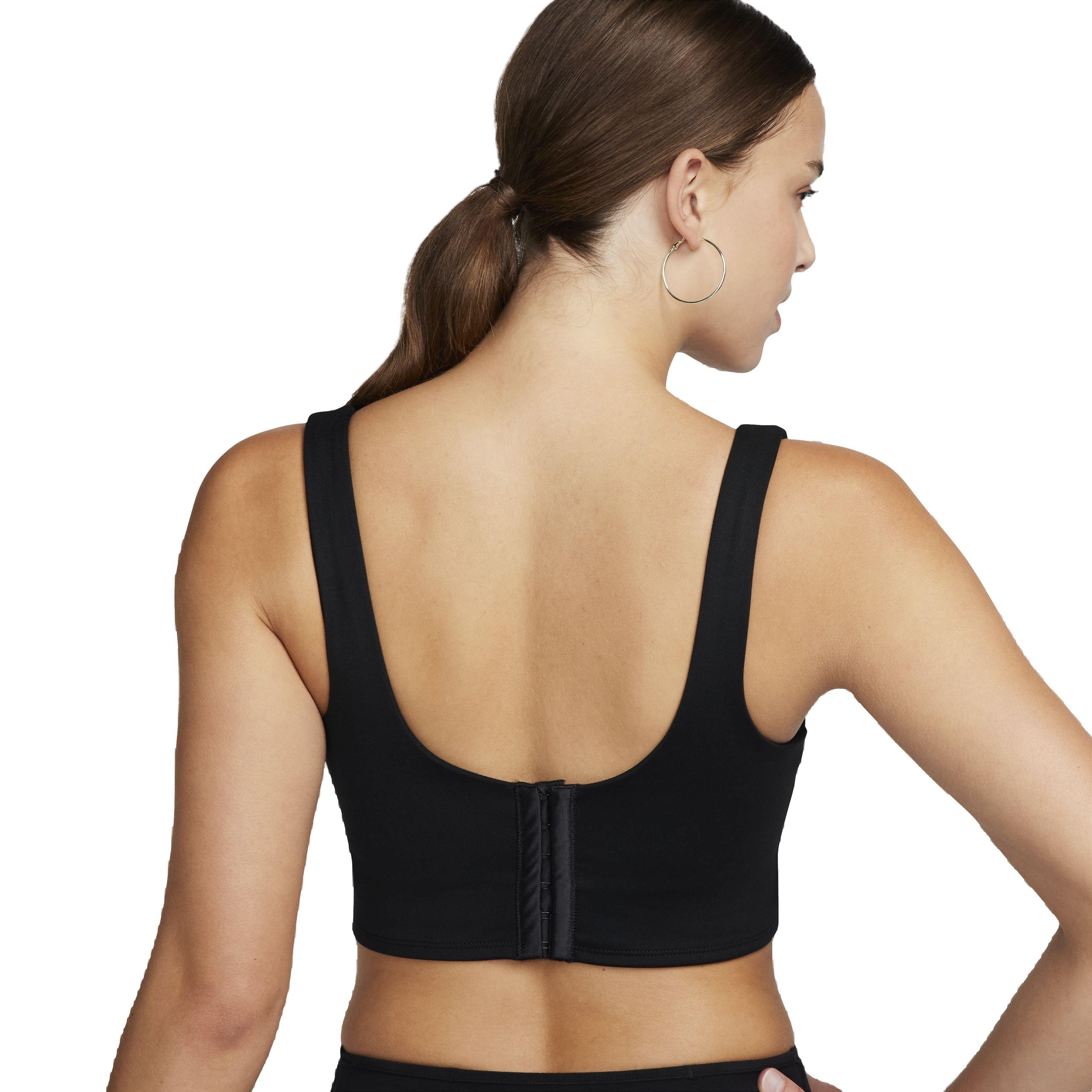 Nike Women's Sportswear Light-Support Padded Corset Bra - BLACK Thumbnail View 2