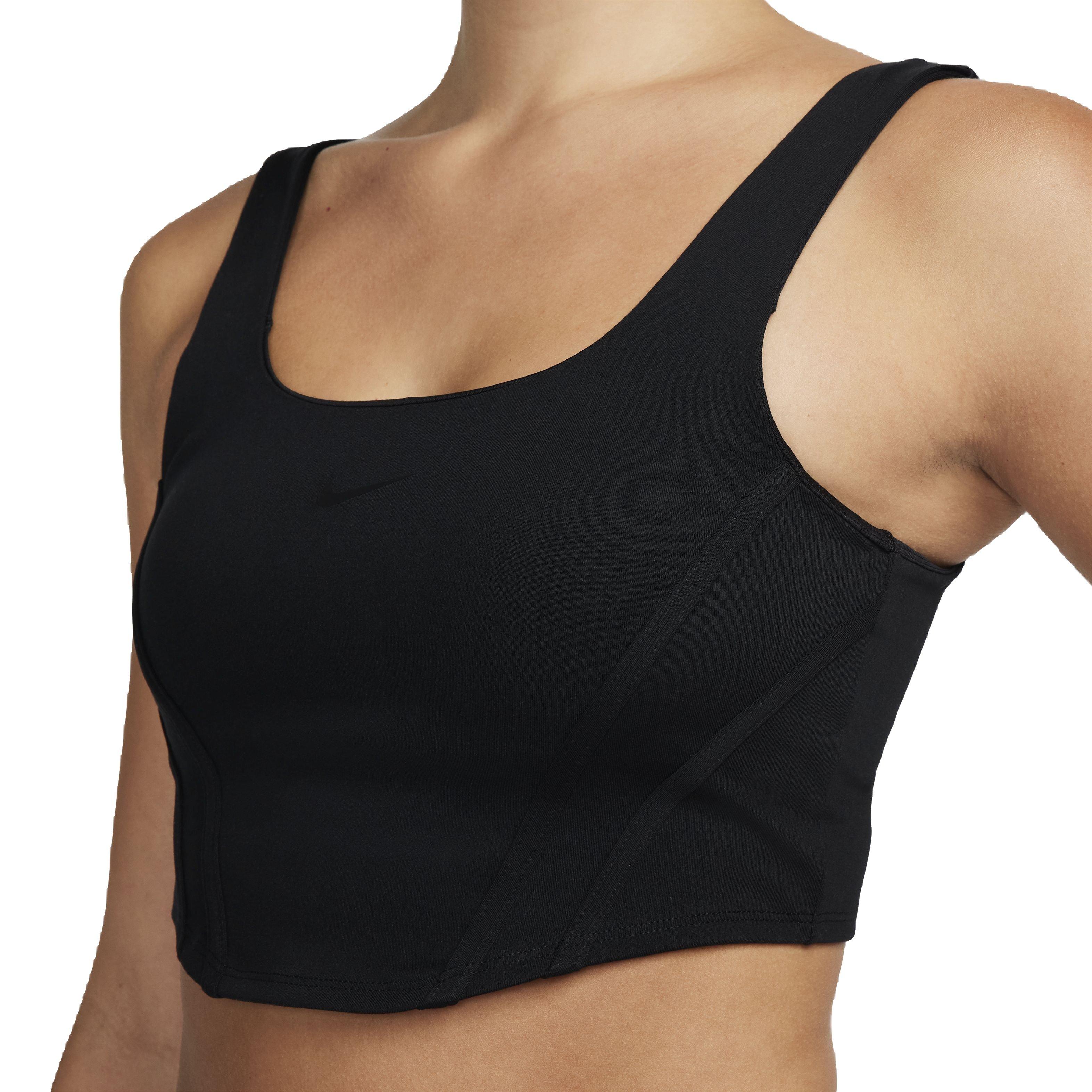 Nike Women's Sportswear Light-Support Padded Corset Bra - BLACK Thumbnail View 3