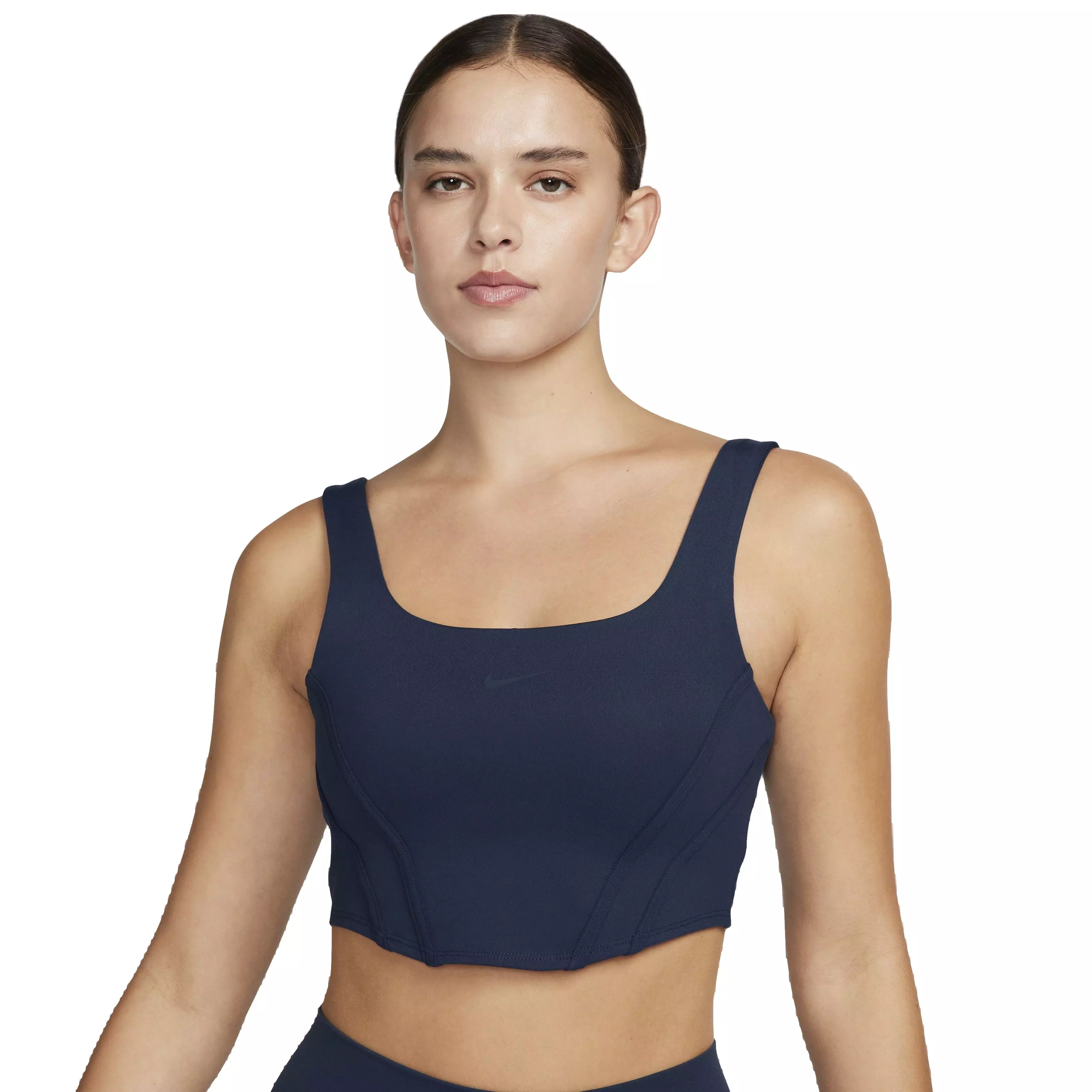 Nike Women's Sportswear Light-Support Padded Corset Bra - NAVY