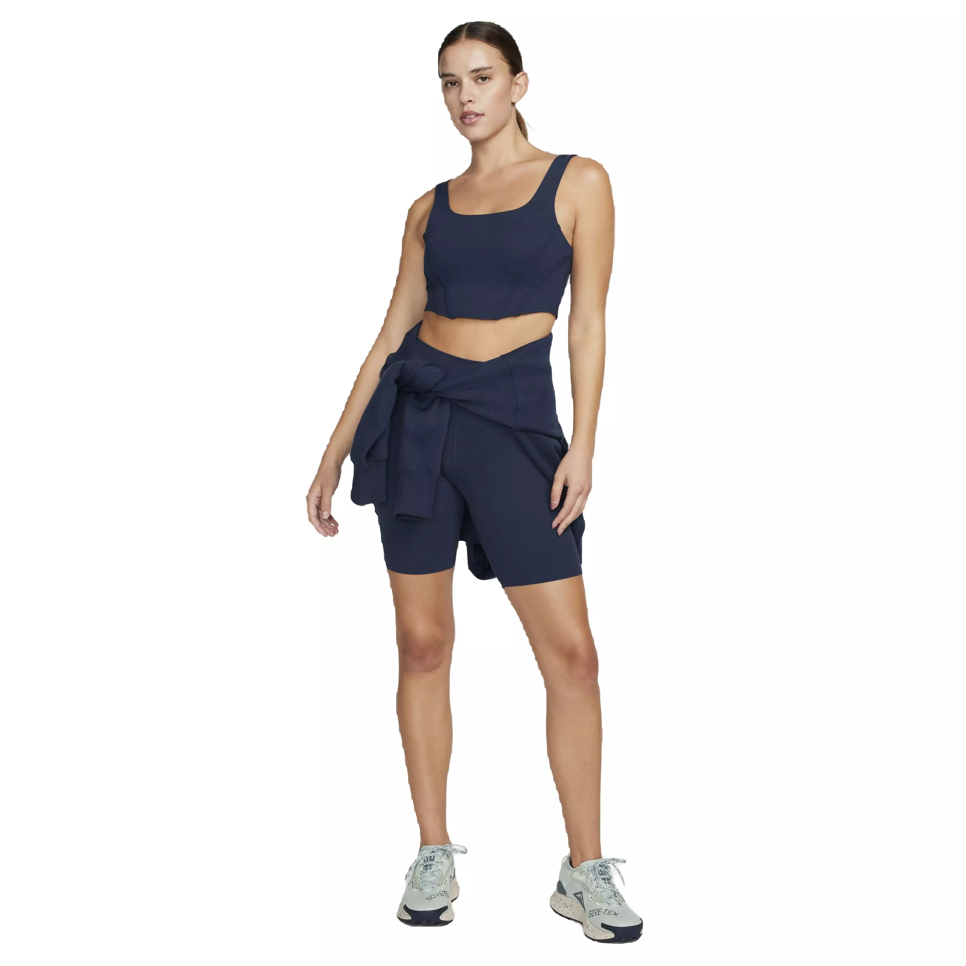 Nike Women's Sportswear Light-Support Padded Corset Bra - NAVY