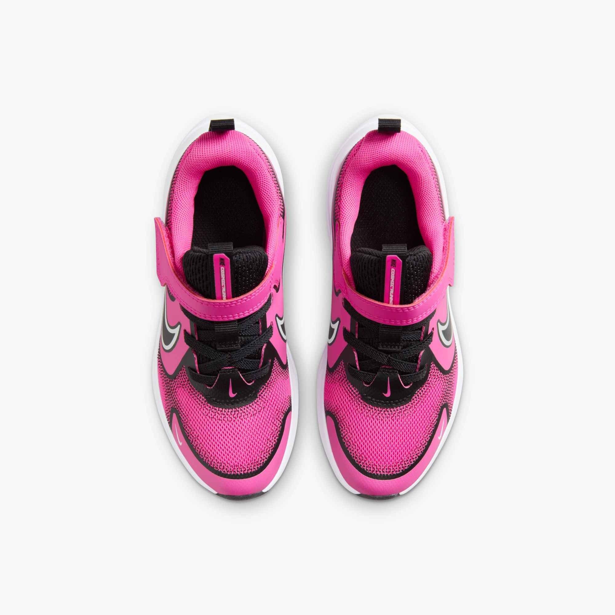 Nike Cosmic Runner "Laser Fuchsia/Black/White" Preschool Girls' Running Shoe - FUCHSIA/BLACK/WHITE Thumbnail View 3