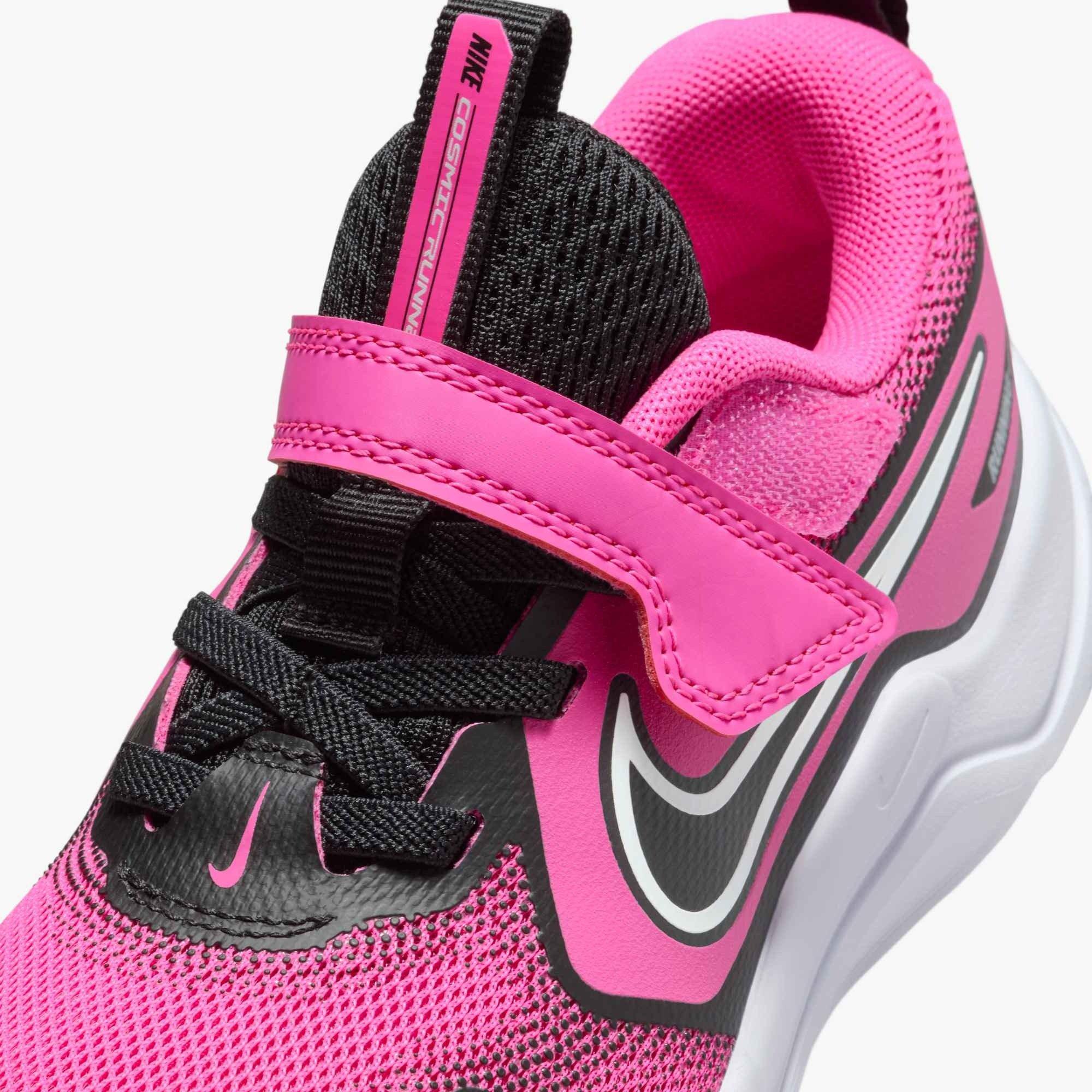 Nike Cosmic Runner "Laser Fuchsia/Black/White" Preschool Girls' Running Shoe - FUCHSIA/BLACK/WHITE Thumbnail View 6
