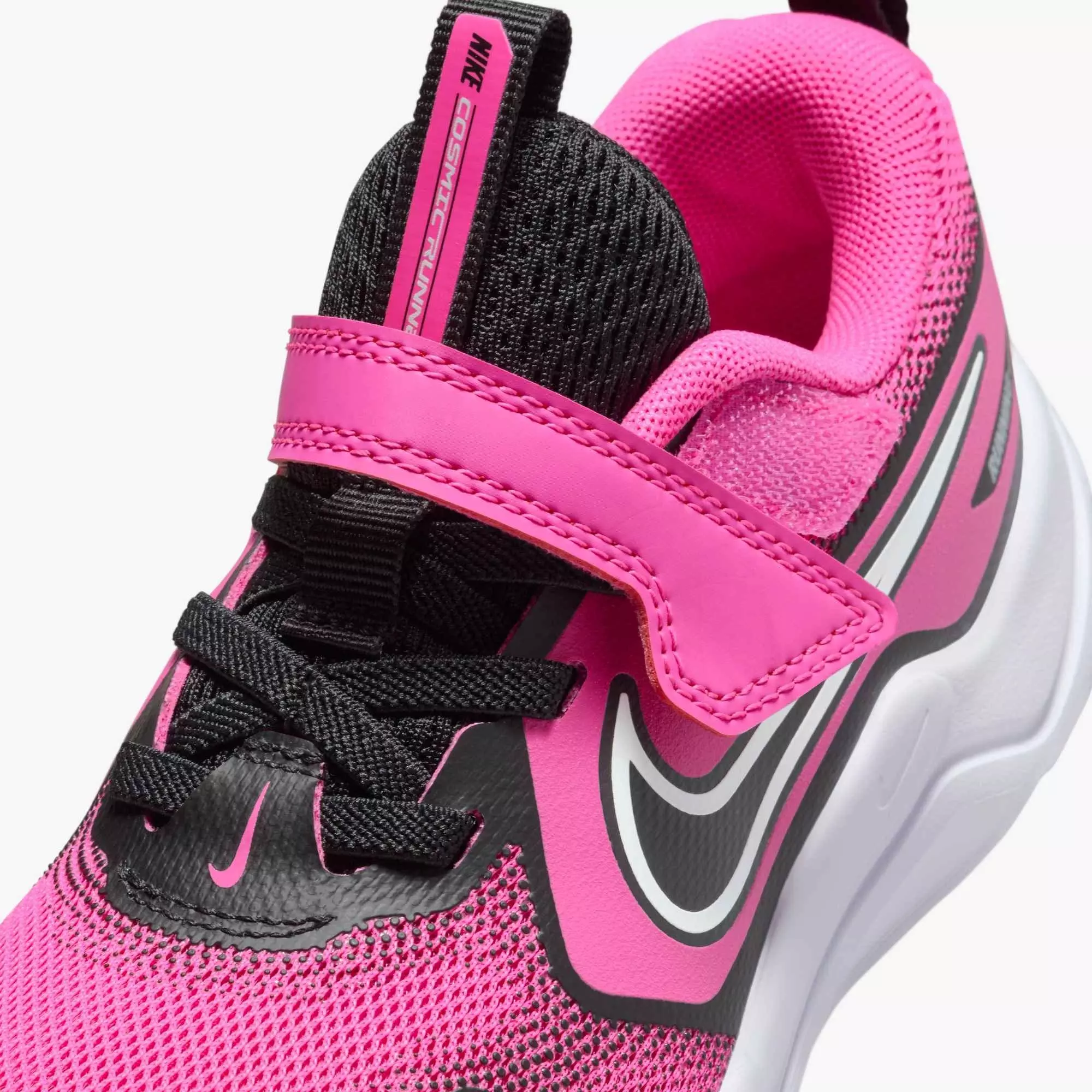 Nike Cosmic Runner "Laser Fuchsia/Black/White" Preschool Girls' Running Shoe - FUCHSIA/BLACK/WHITE