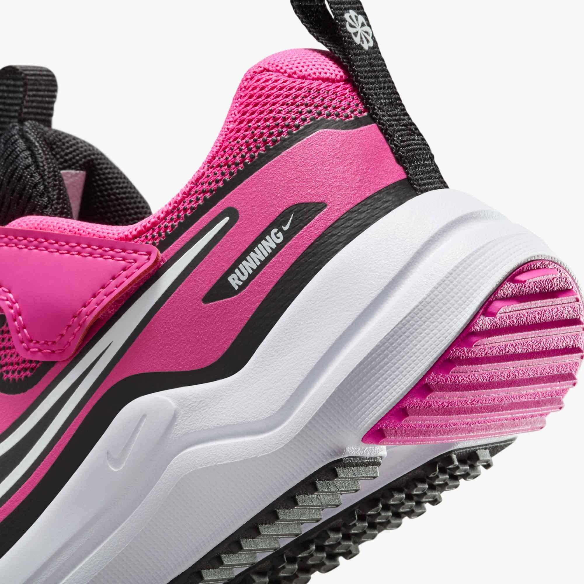 Nike Cosmic Runner "Laser Fuchsia/Black/White" Preschool Girls' Running Shoe - FUCHSIA/BLACK/WHITE Thumbnail View 7