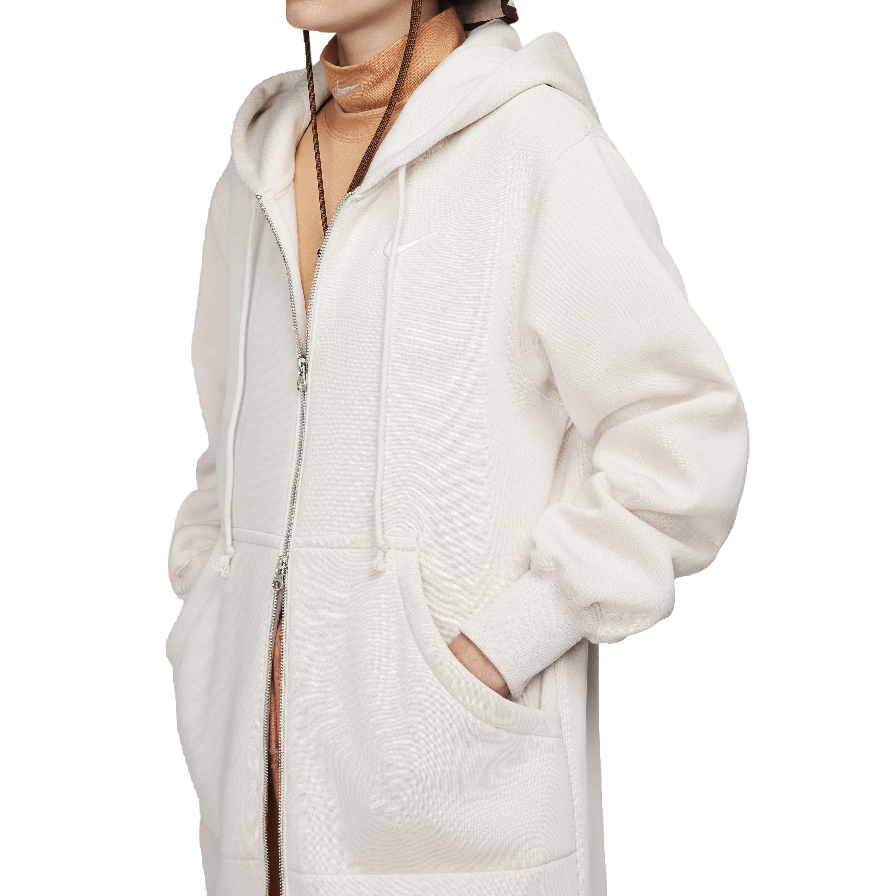 Nike Women's Sportswear Phoenix Fleece Oversized Long Full-Zip Jacket - BROWN Thumbnail View 5