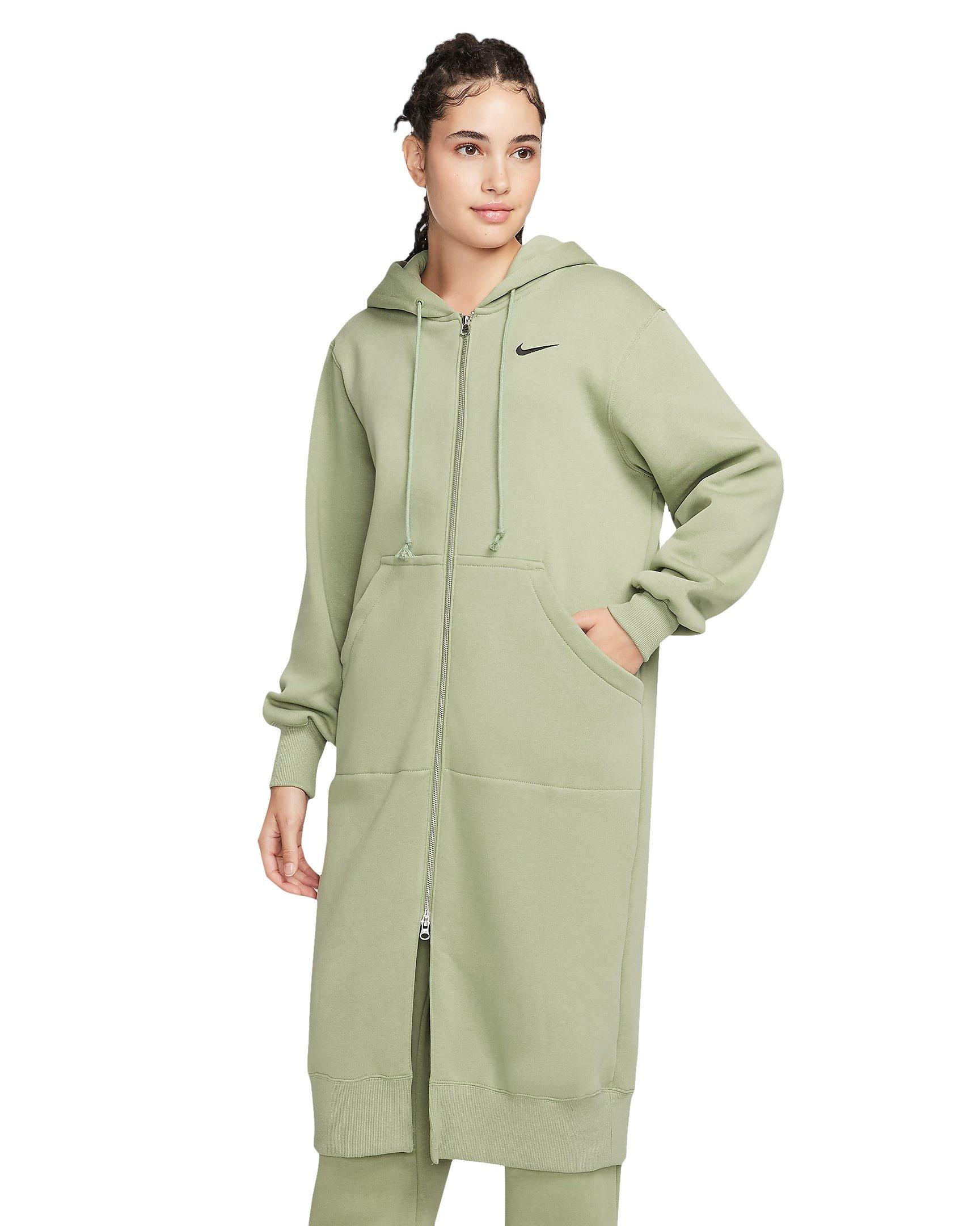 Nike Women's Sportswear Phoenix Fleece Oversized Long Full-Zip Jacket - GREEN Thumbnail View 1