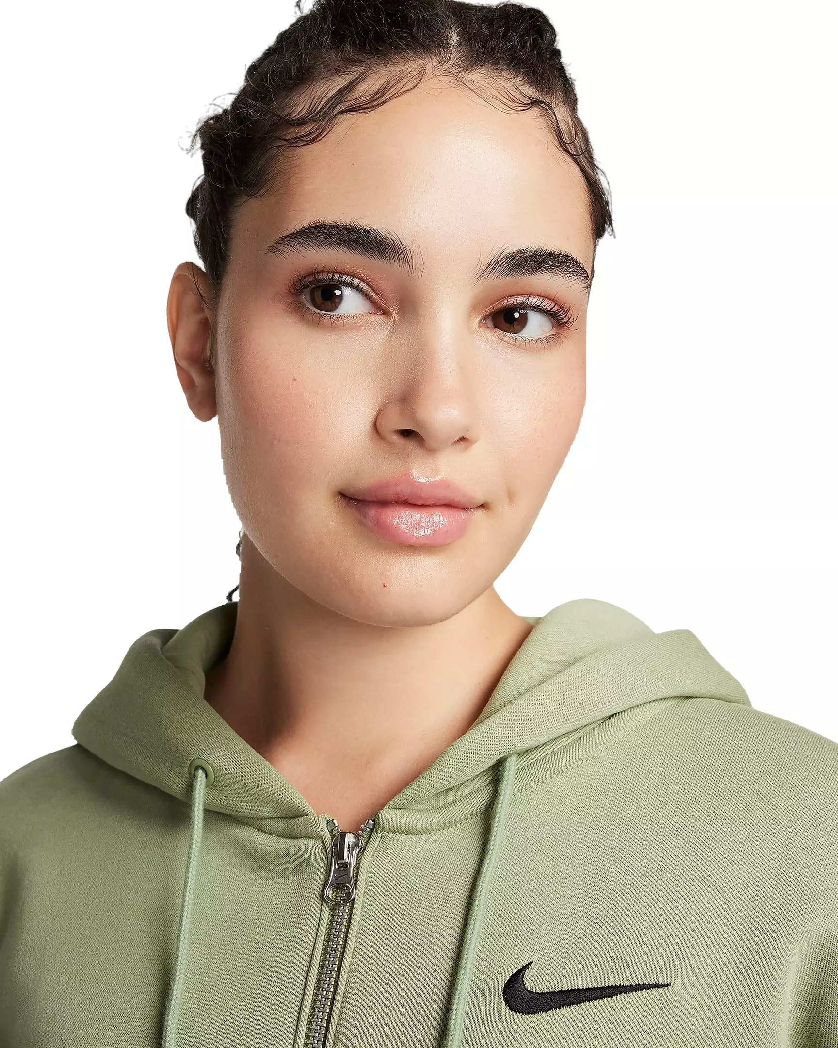 Nike Women's Sportswear Phoenix Fleece Oversized Long Full-Zip Jacket - GREEN