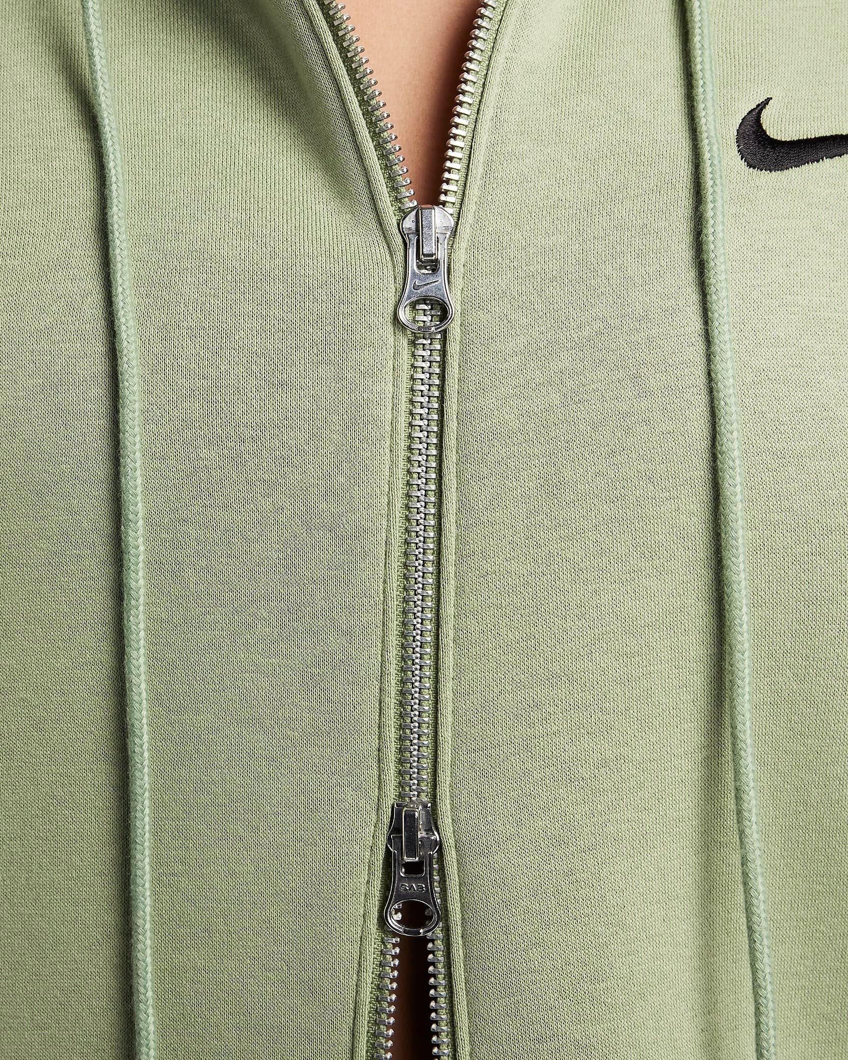 Nike Women's Sportswear Phoenix Fleece Oversized Long Full-Zip Jacket - GREEN Thumbnail View 8