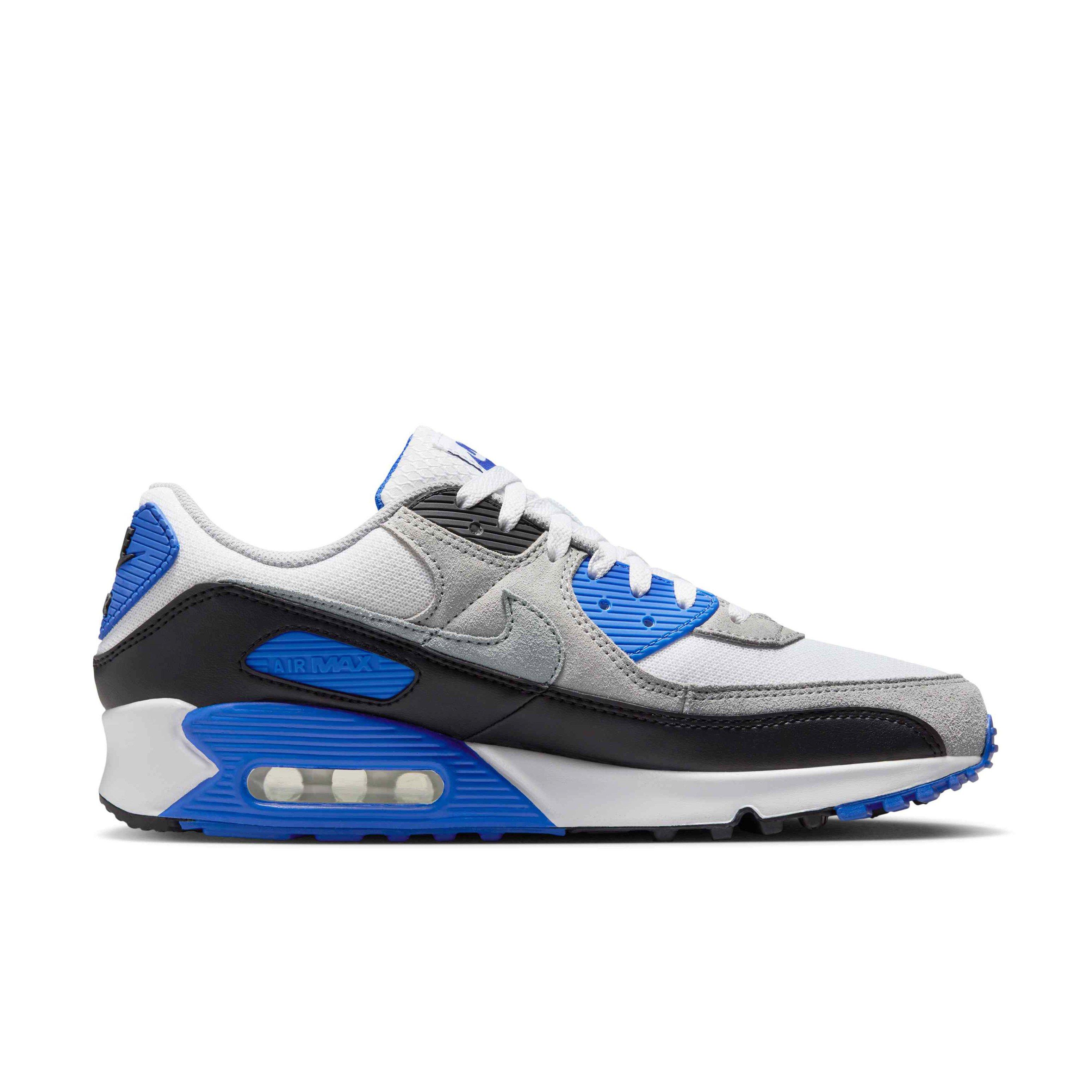 Nike Air Max 90 "White/Light Smoke Grey/Black/Particle Grey" Men's Shoe - WHITE/LT GREY/BLACK/GREY