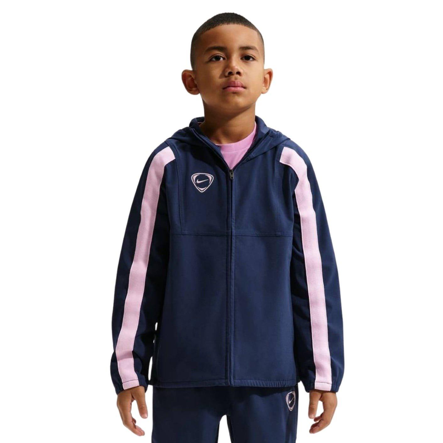 Nike Big Kids' Energy Repel Water-Resistant Woven Soccer Jacket -Navy/Pink - NAVY/PINK Thumbnail View 1