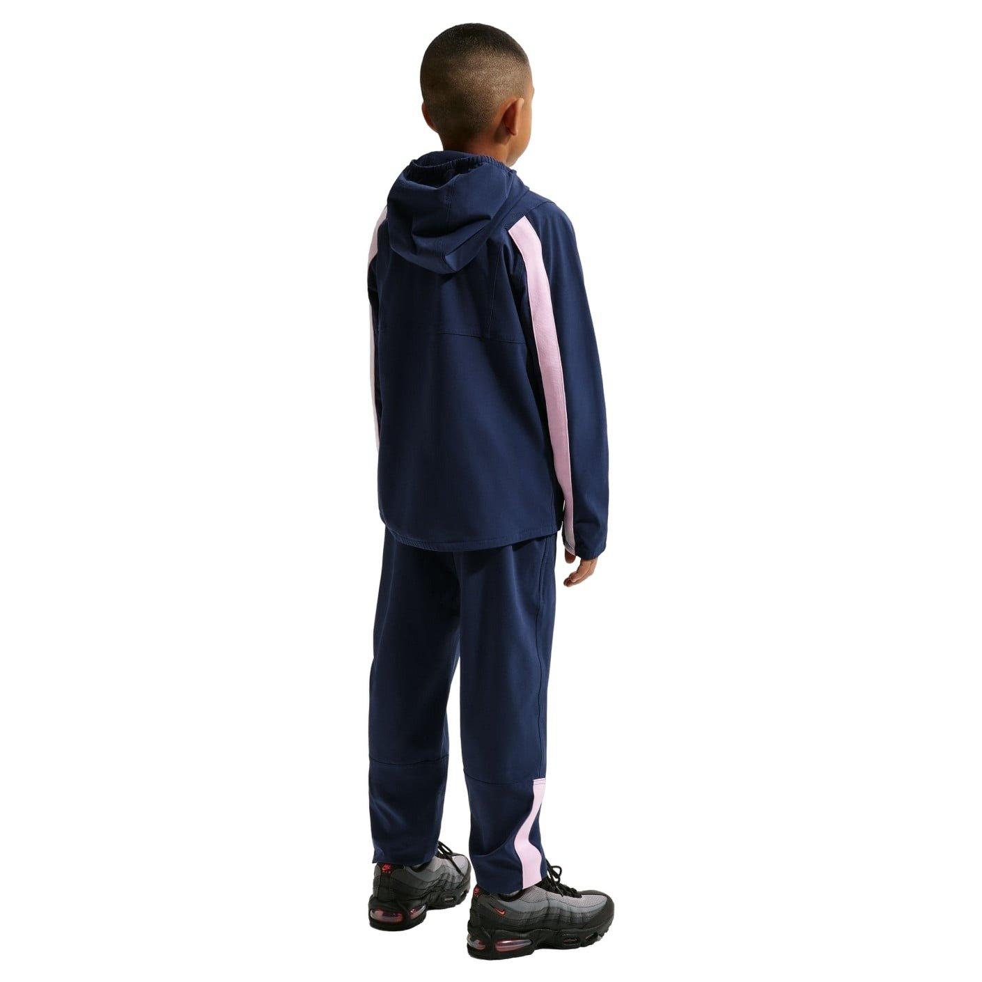 Nike Big Kids' Energy Repel Water-Resistant Woven Soccer Jacket - Navy/Pink - NAVY/PINK Thumbnail View 5