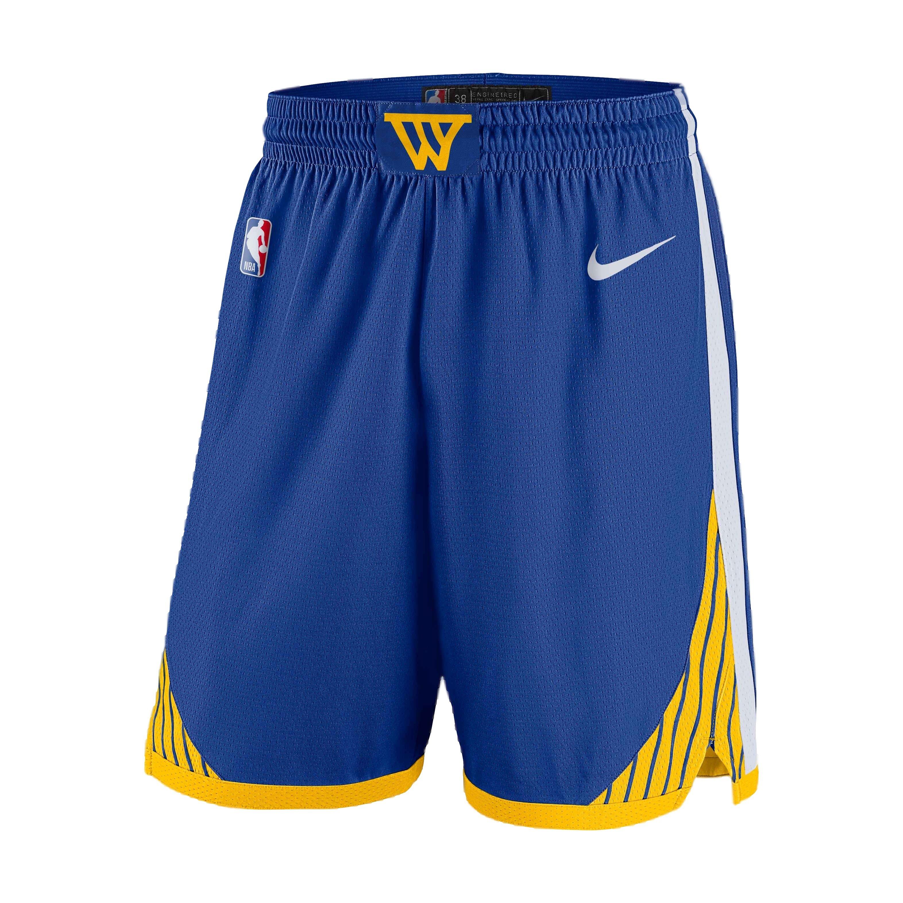 Nike Men's Dri-FIT NBA Golden State Warriors Swingman Icon 24 Replica Shorts - Blue - BLUE Thumbnail View 1