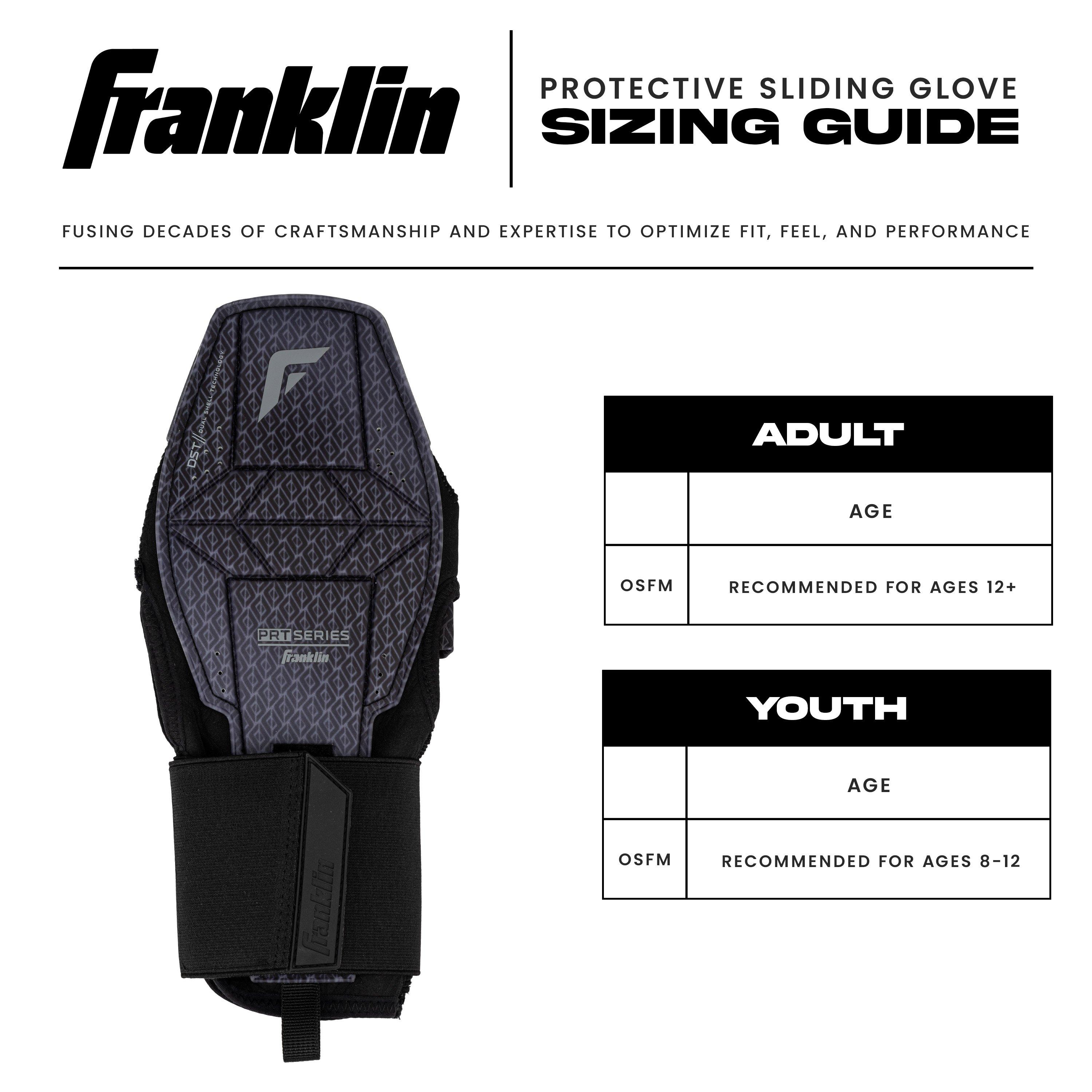 Franklin Youth Baseball PRT DST Protective Sliding Glove - BLACK Thumbnail View 10