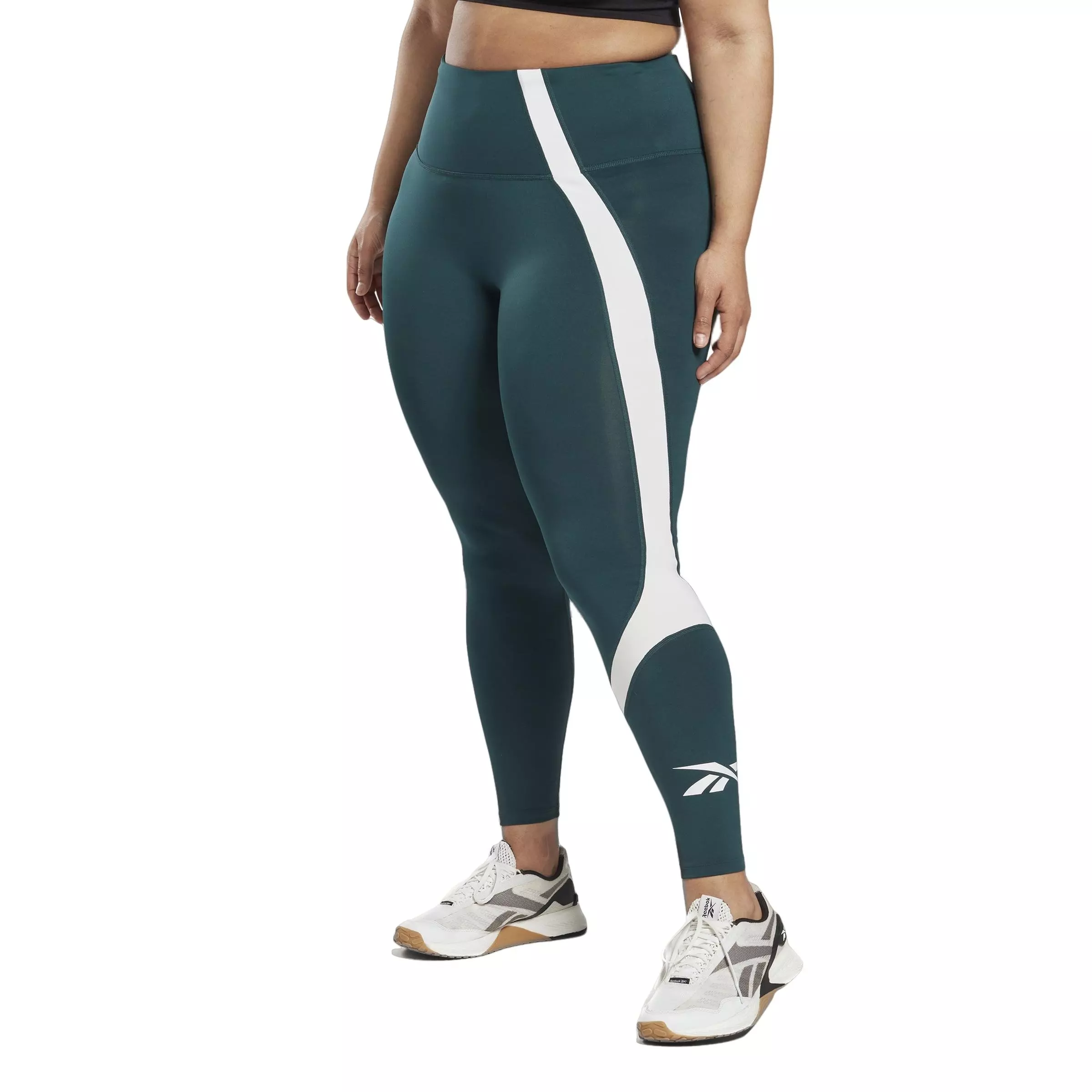 Reebok Women's Workout Ready Vector Leggings​​-Green - Hibbett