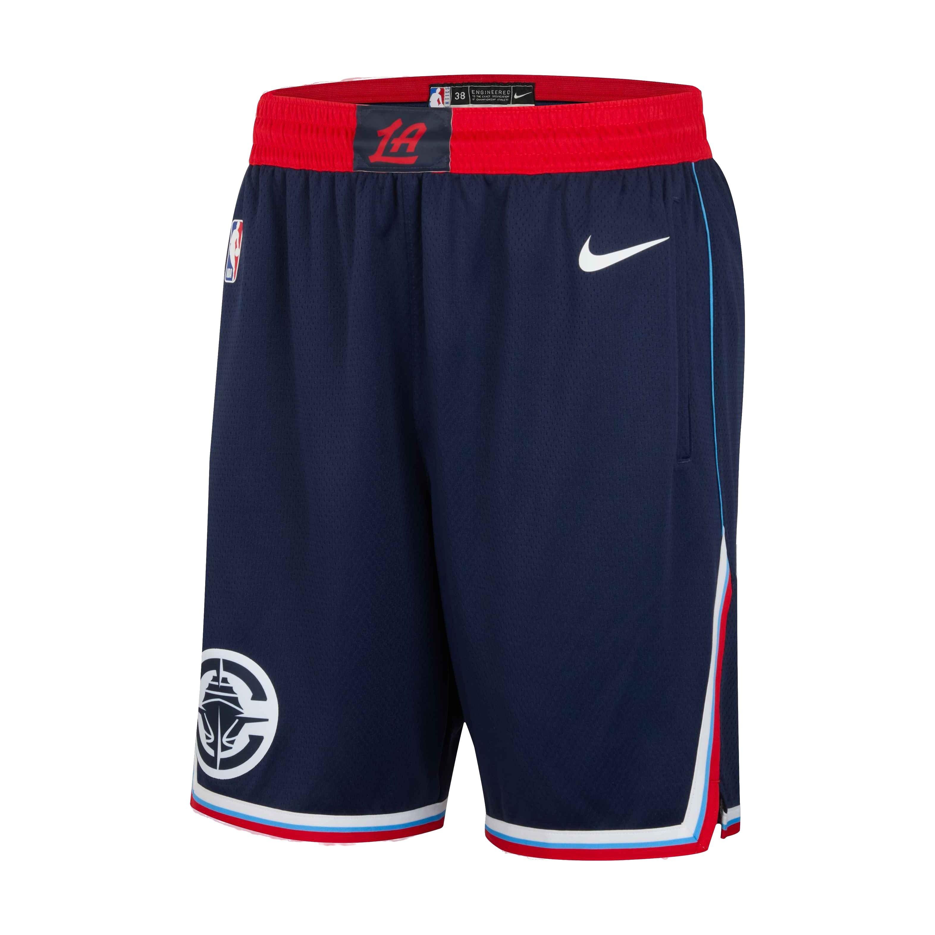 Nike Men's Dri-FIT NBA Los Angeles Clippers Swingman Icon 24 Replica Shorts -Navy - NAVY Thumbnail View 1