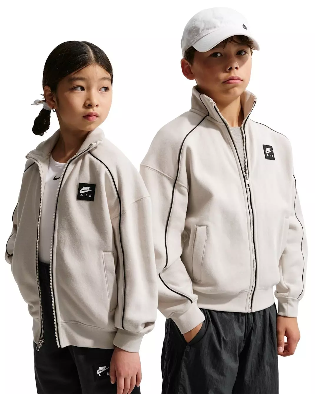 Nike Big Kids' Air Fleece Track Jacket - Bone - BONE
