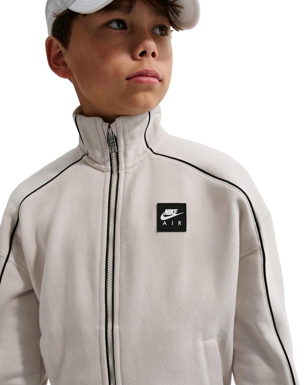 Nike Big Kids' Air Fleece Track Jacket - Bone - BONE Thumbnail View 4