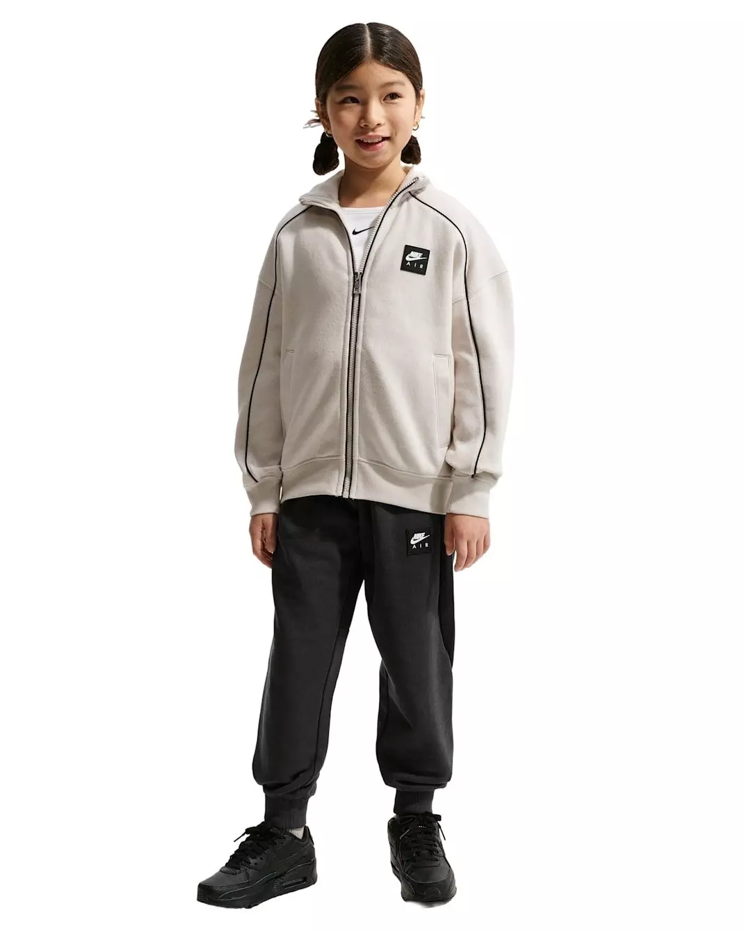 Nike Big Kids' Air Fleece Track Jacket - Bone - BONE