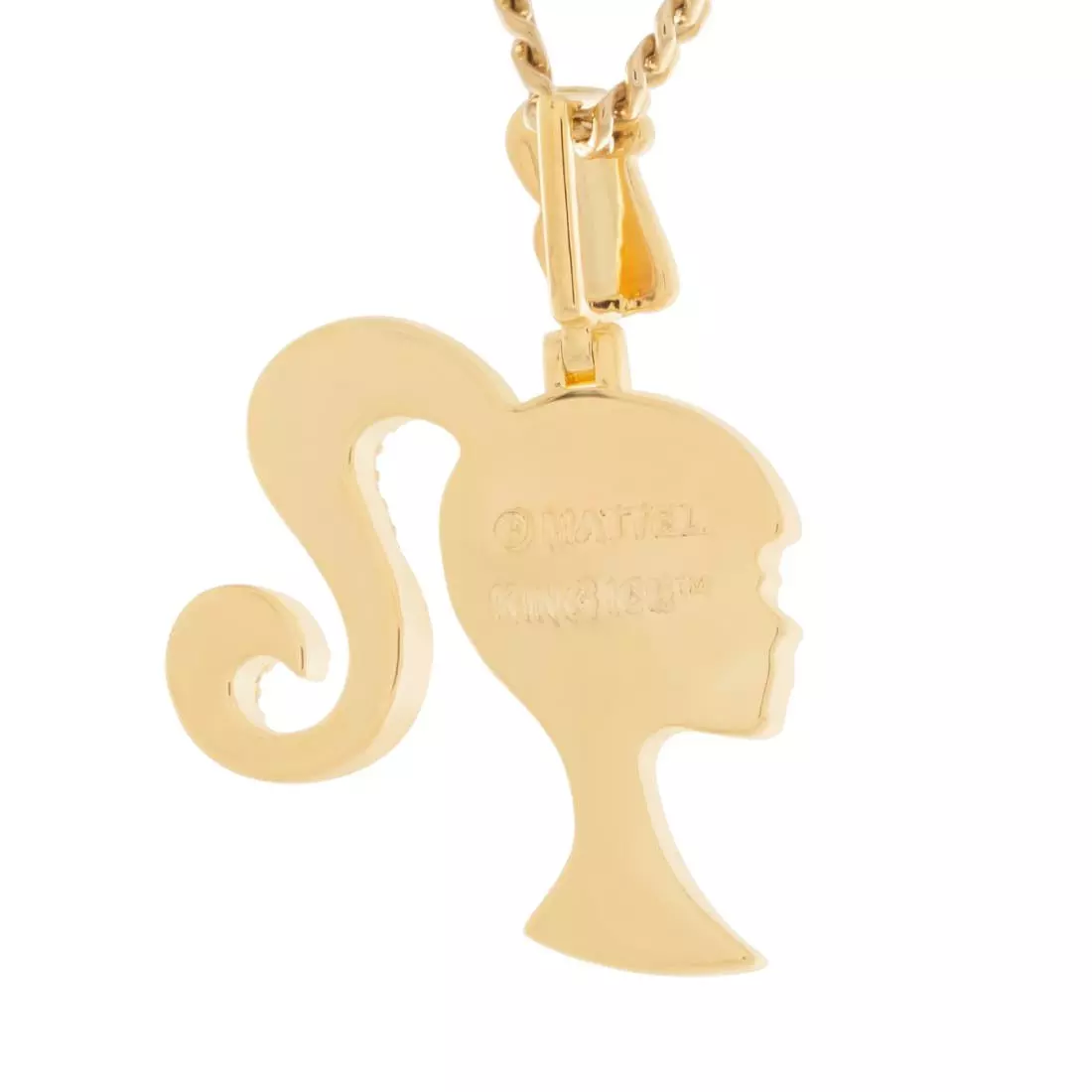 King Ice X Barbie Silhouette Necklace - Gold - GOLD