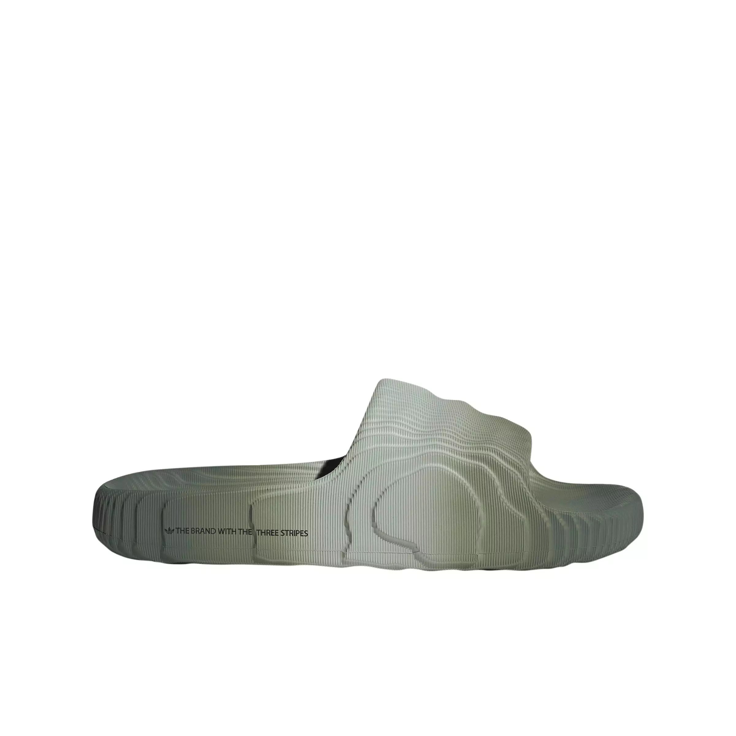 adidas Originals Adilette 22 "Wonder Silver/Sil Green/Core Black" Men's Slide - SILVER/GREEN/BLACK