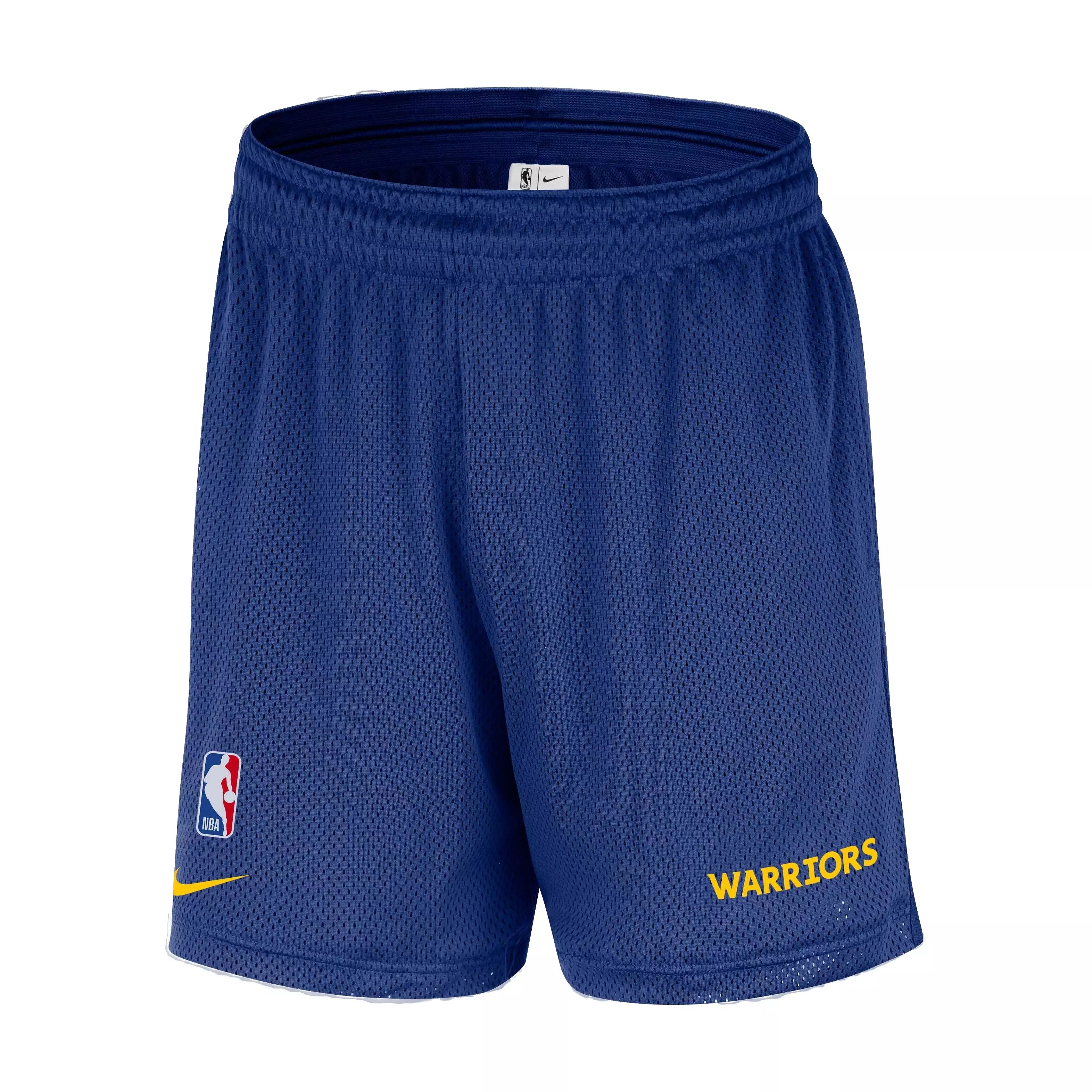 Nike Men's NBA Golden State Warriors Openhole Mesh Shorts - Blue - BLUE