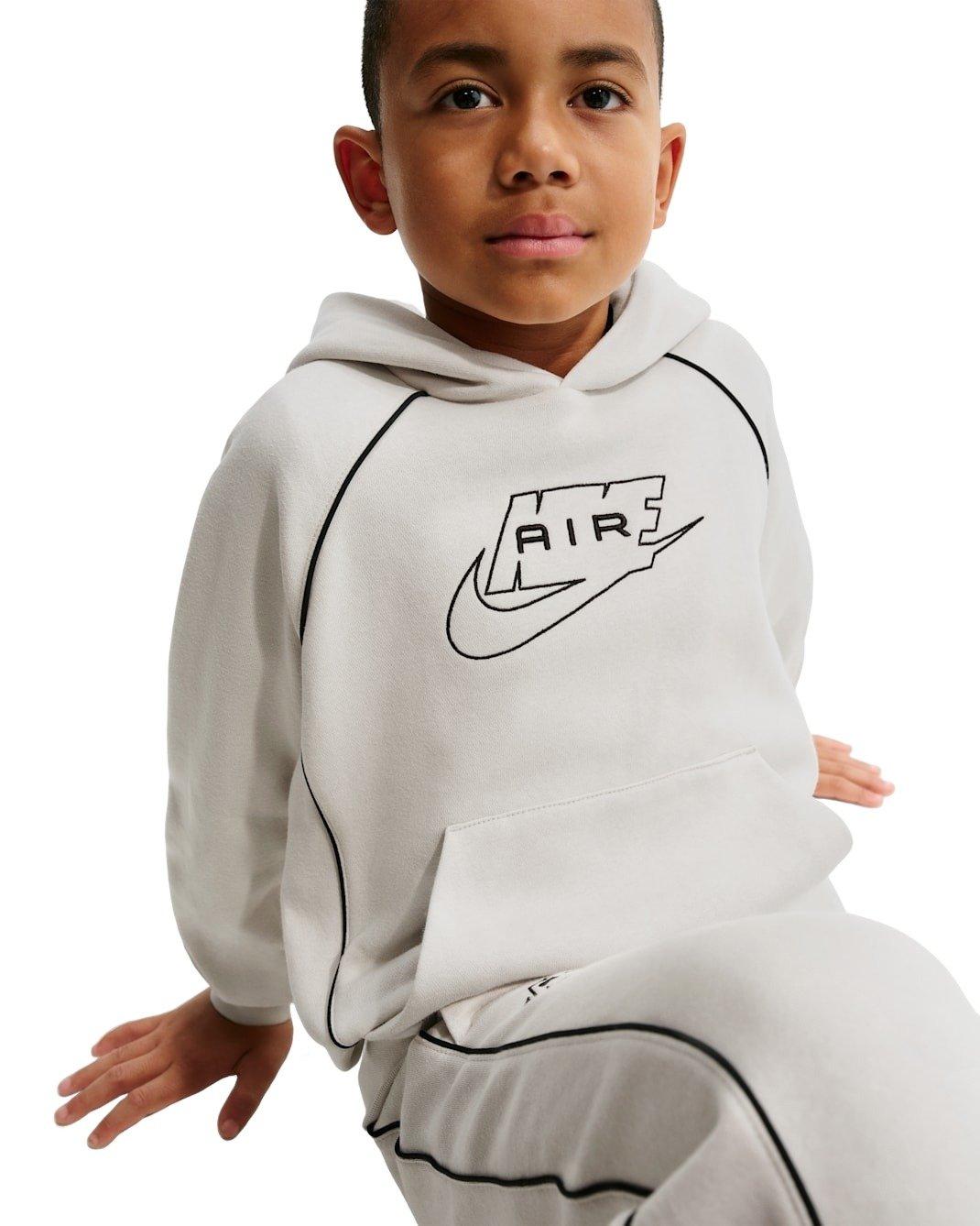 Nike Big Boys' Air Pullover Hoodie - Grey - GREY Thumbnail View 3