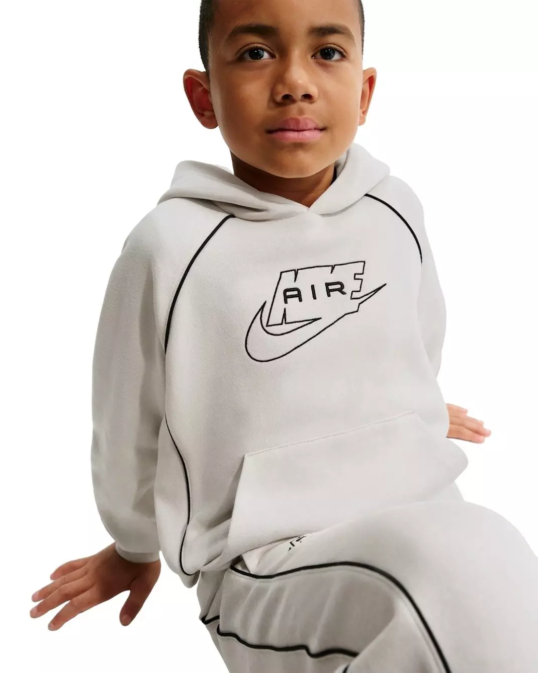 Nike Big Boys' Air Pullover Hoodie - Grey - GREY