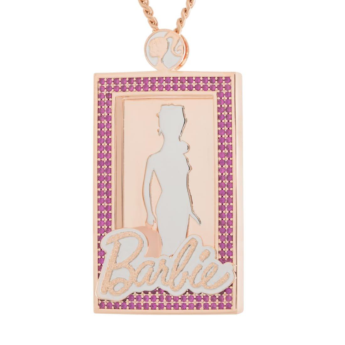 King Ice X Barbie You Can Be Anything Portrait Necklace - Rose Gold - ROSE GOLD