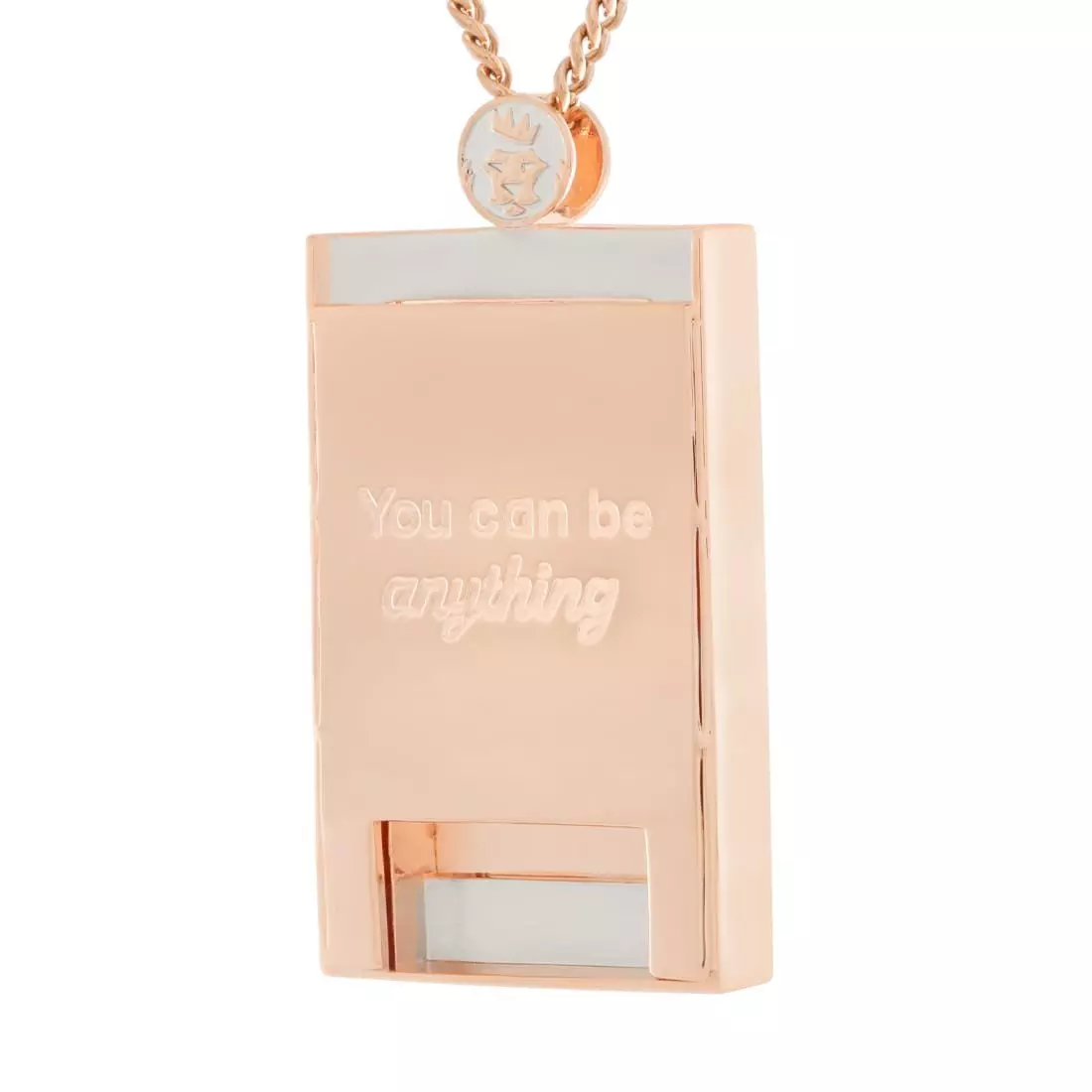 King Ice X Barbie You Can Be Anything Portrait Necklace - Rose Gold - ROSE GOLD