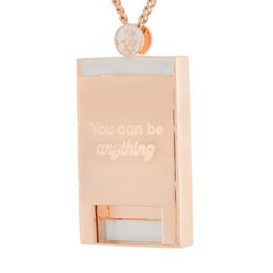 King Ice X Barbie You Can Be Anything Portrait Necklace - Rose Gold - ROSE GOLD