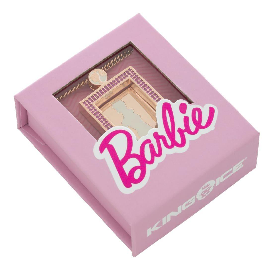 King Ice X Barbie You Can Be Anything Portrait Necklace - Rose Gold - ROSE GOLD