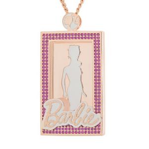 King Ice X Barbie You Can Be Anything Portrait Necklace - Rose Gold - ROSE GOLD