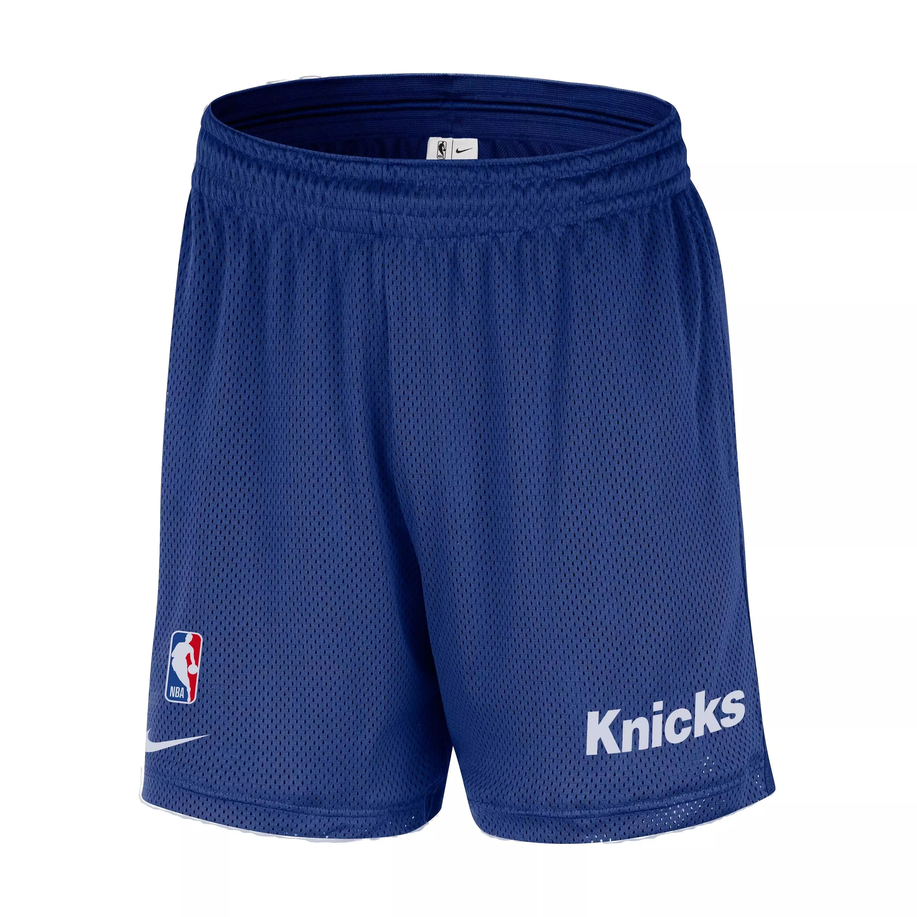 Nike Men's NBA New York Knicks Openhole Mesh Shorts - Blue - BLUE