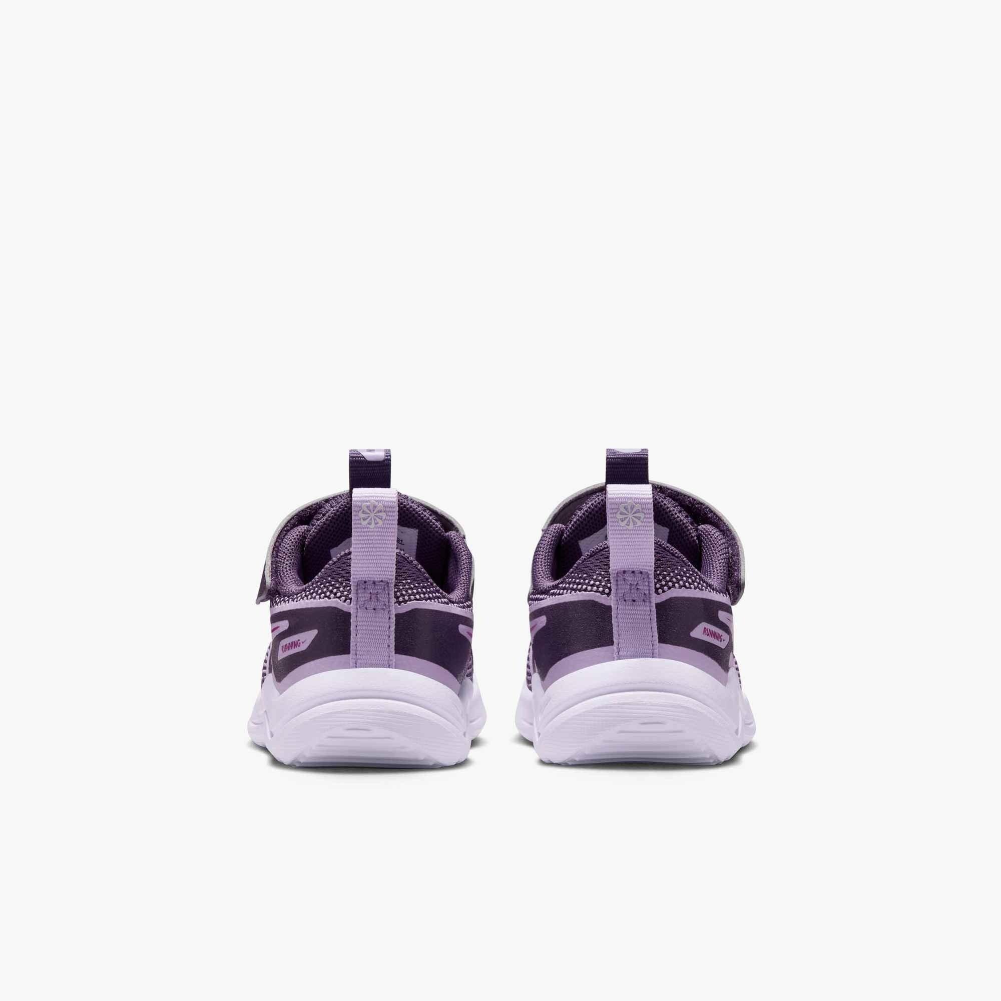 Nike Cosmic Runner "Dark Raisin/Hydrangeas/White/Hot Fuchsia" Infant Girls' Running Shoe - PURPLE/WHITE/FUCHSIA Thumbnail View 5