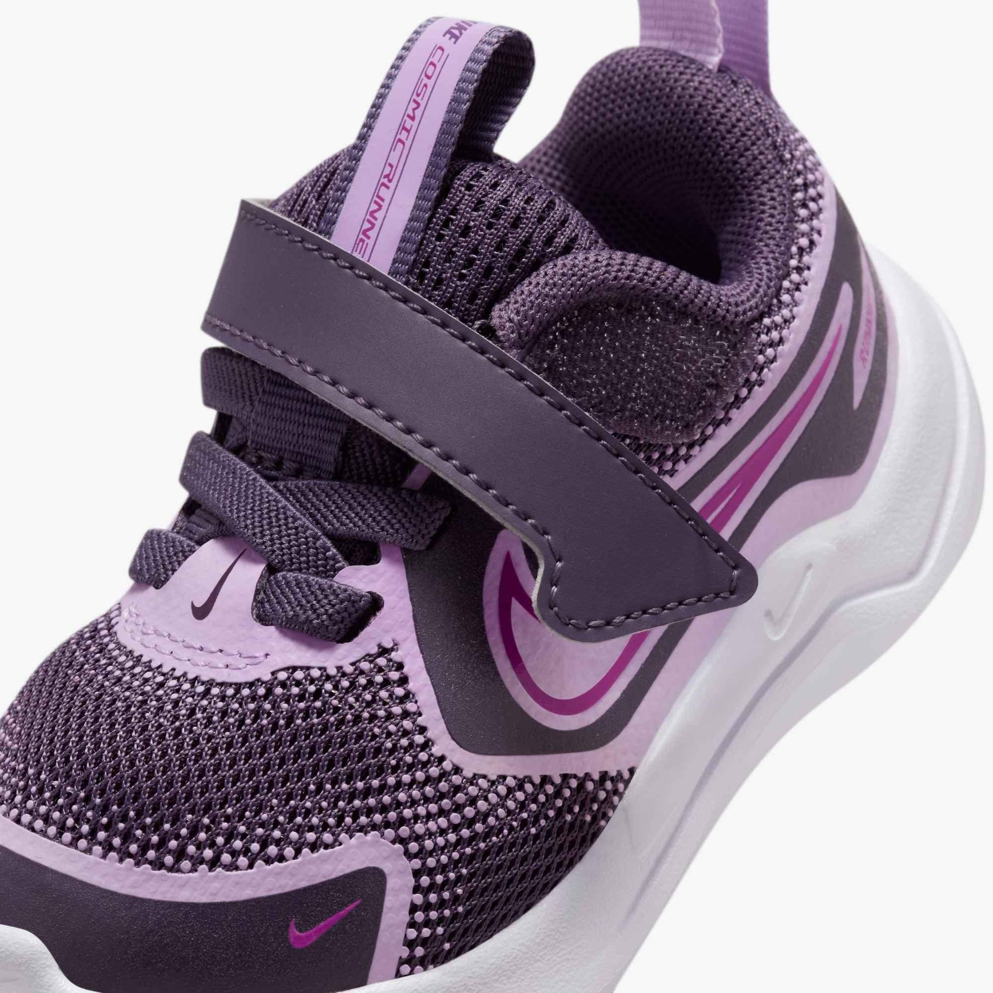 Nike Cosmic Runner "Dark Raisin/Hydrangeas/White/Hot Fuchsia" Infant Girls' Running Shoe - PURPLE/WHITE/FUCHSIA Thumbnail View 6