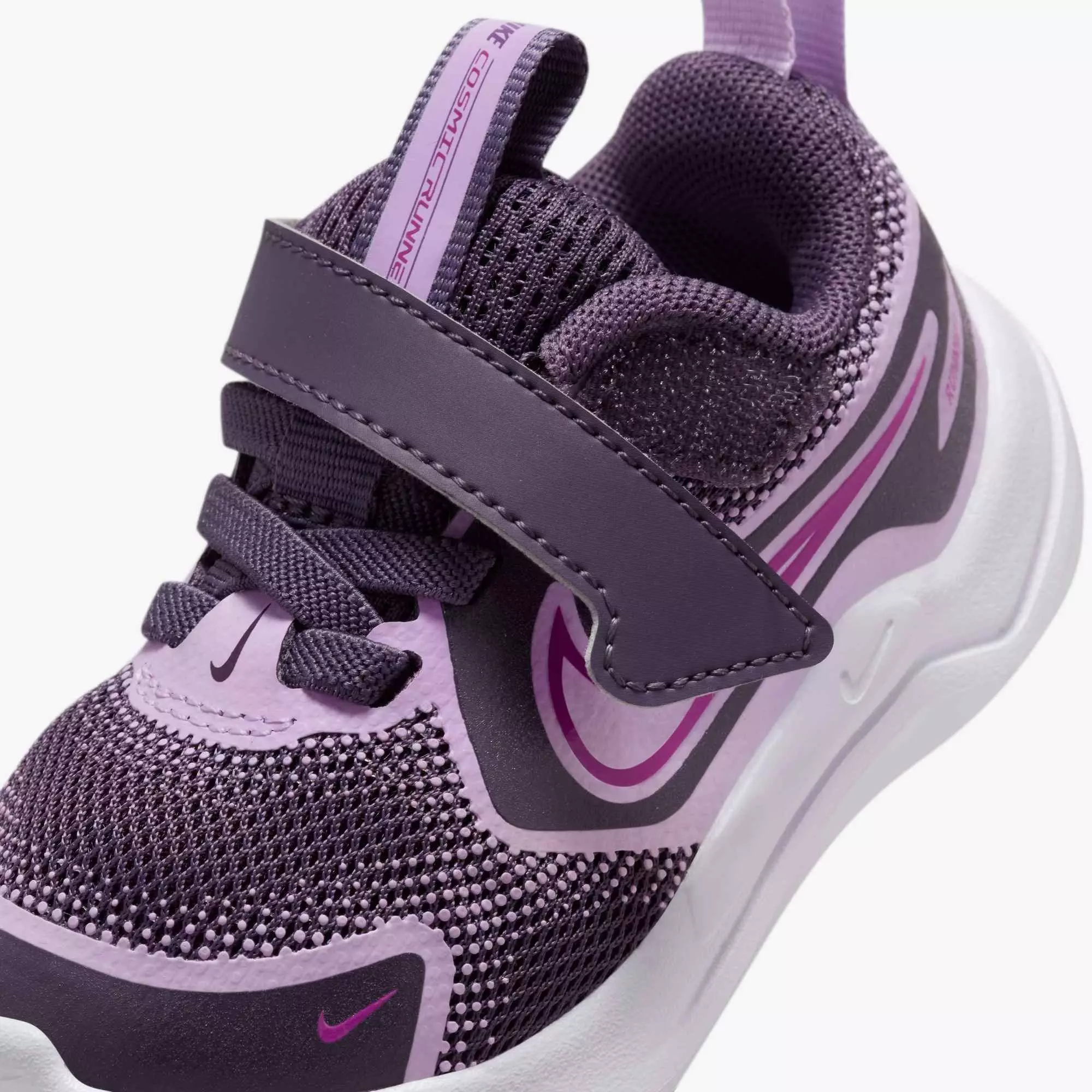 Nike Cosmic Runner "Dark Raisin/Hydrangeas/White/Hot Fuchsia" Infant Girls' Running Shoe - PURPLE/WHITE/FUCHSIA