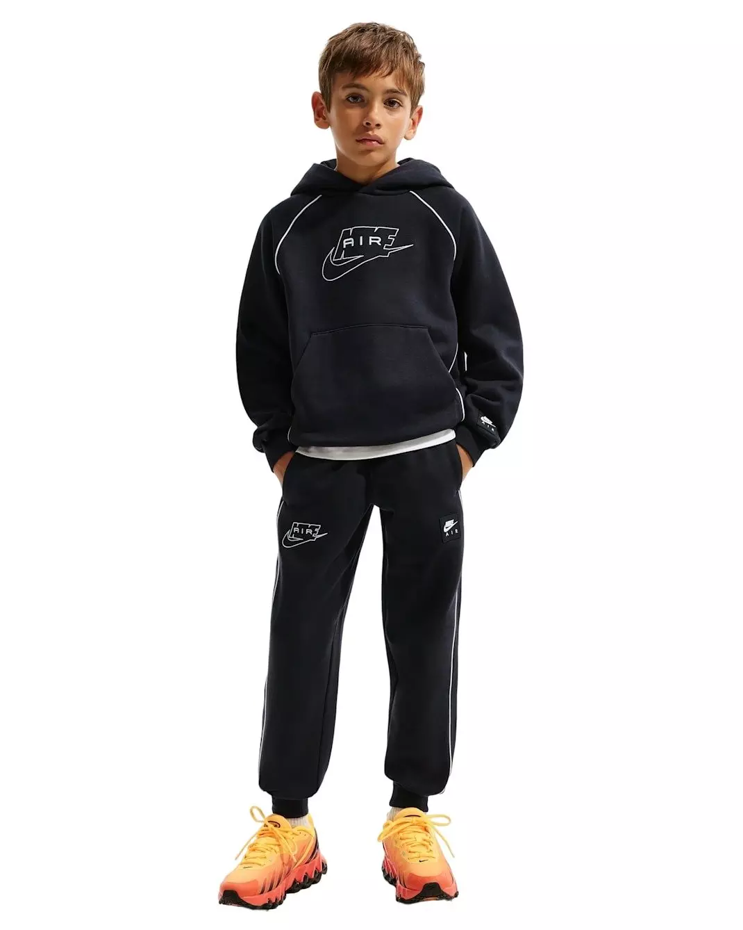 Nike Big Boys' Air Fleece Joggers - Black - BLACK