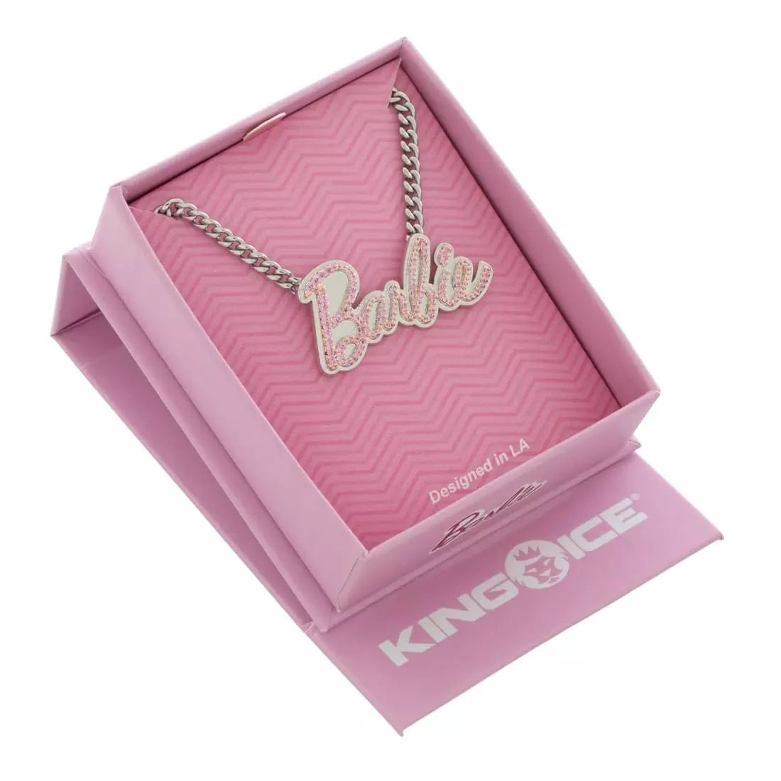 King Ice X Barbie Necklace - White Gold - WHITE GOLD