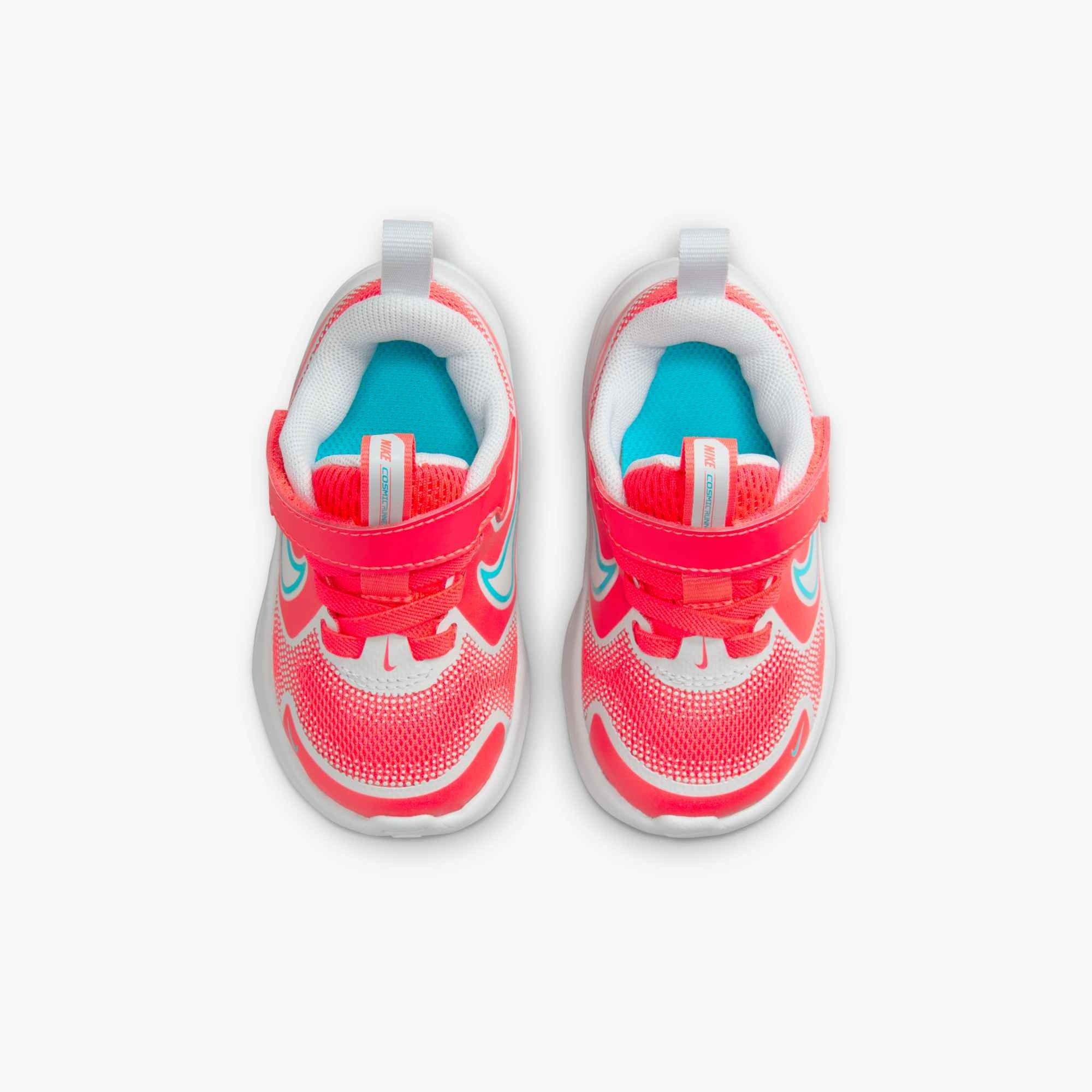 Nike Cosmic Runner "Bright Crimson/Pure Platinum/Black/Dusty Cactus" Infant Boys' Running Shoe - CRIMSON/WHITE/TURQUOISE Thumbnail View 3
