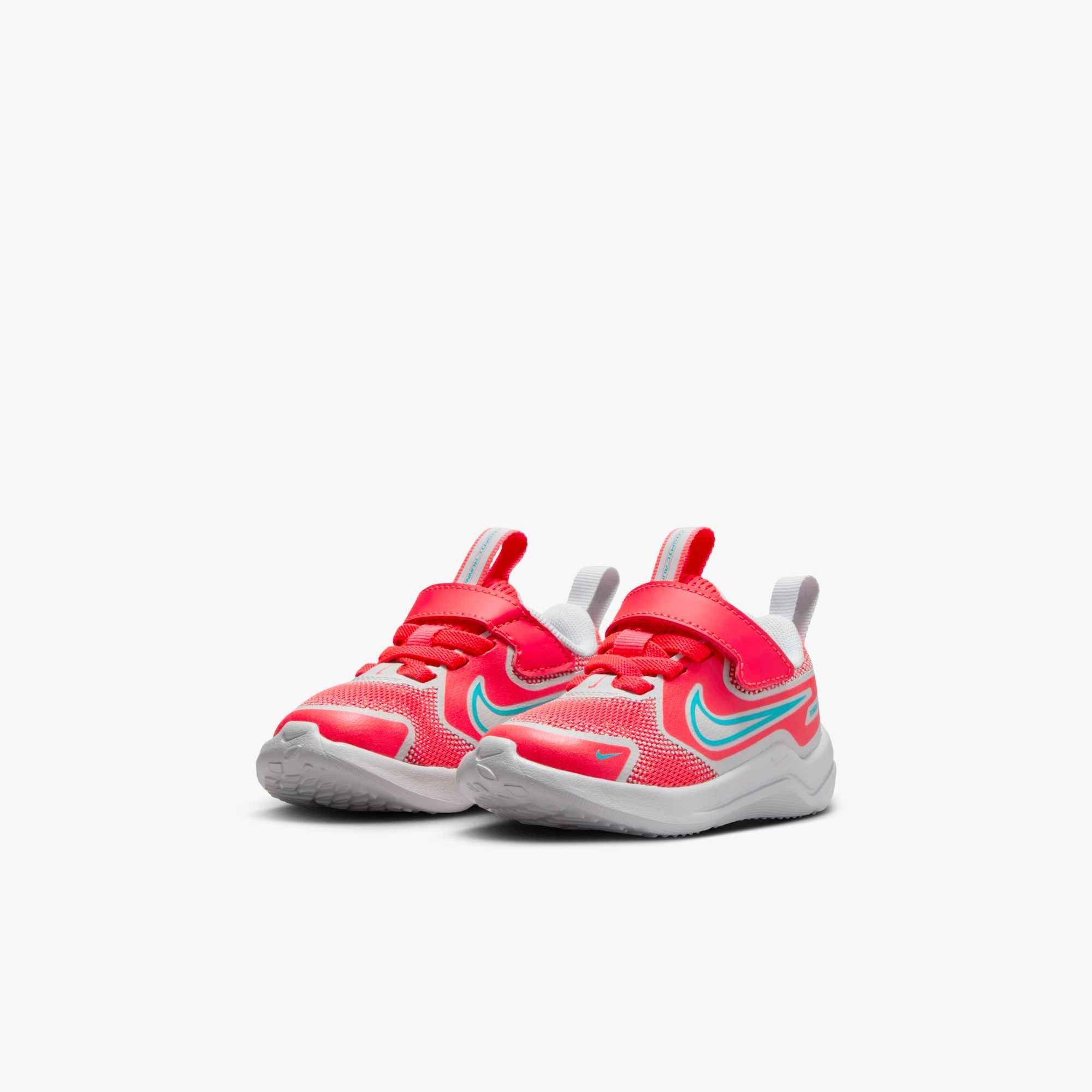 Nike Cosmic Runner "Bright Crimson/Pure Platinum/Black/Dusty Cactus" Infant Boys' Running Shoe - CRIMSON/WHITE/TURQUOISE Thumbnail View 4