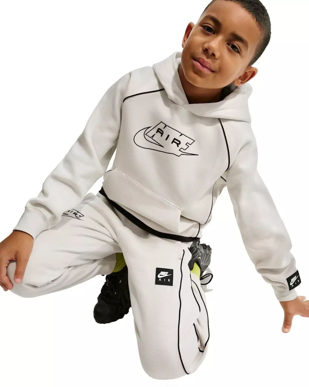 Nike Big Boys' Air Fleece Joggers - Grey - GREY