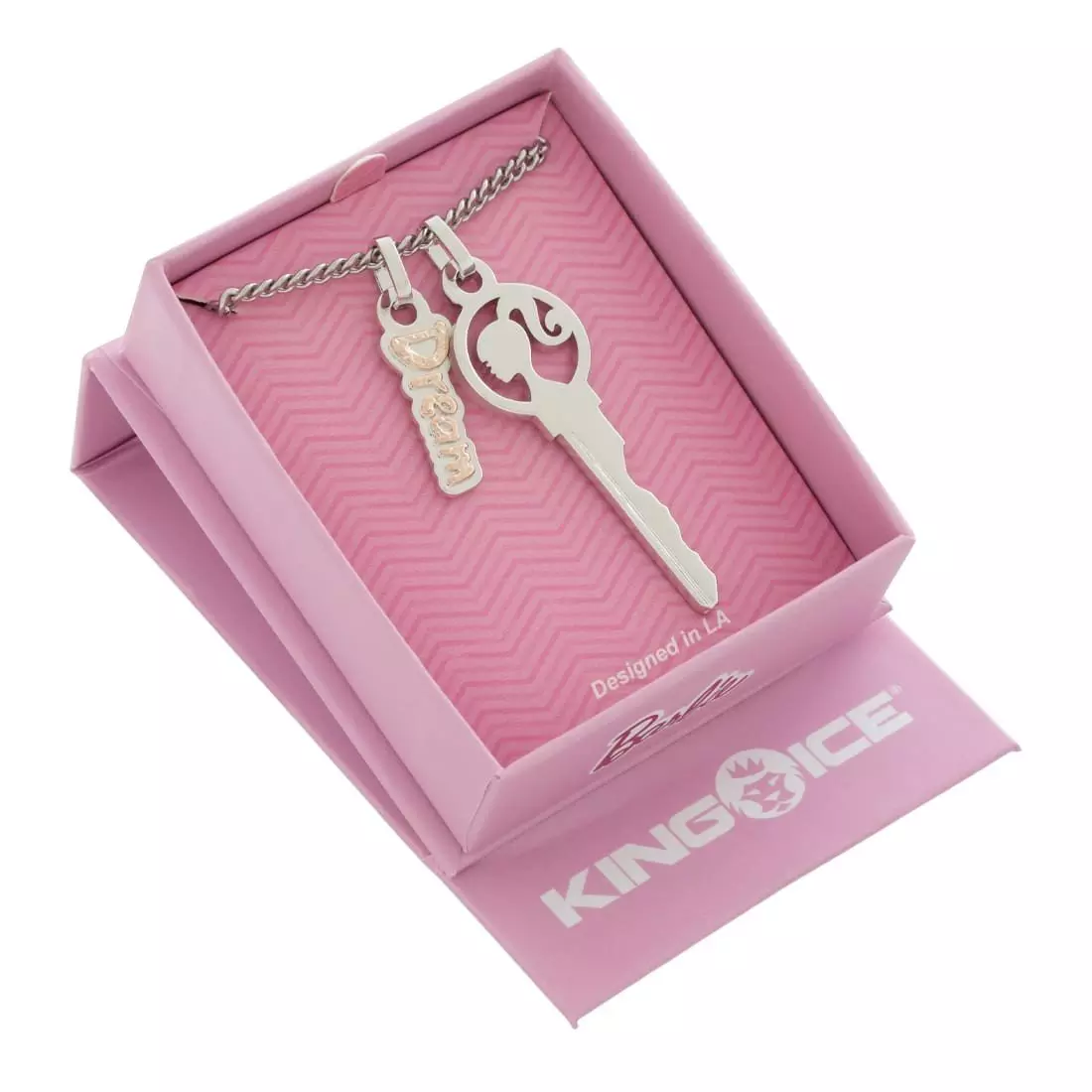 King Ice X Barbie Dream Necklace - White Gold - WHITE GOLD