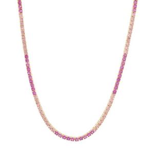 King Ice X Barbie 3mm You Can Be Anything Tennis Chain - Gold/Pink - GOLD/PINK