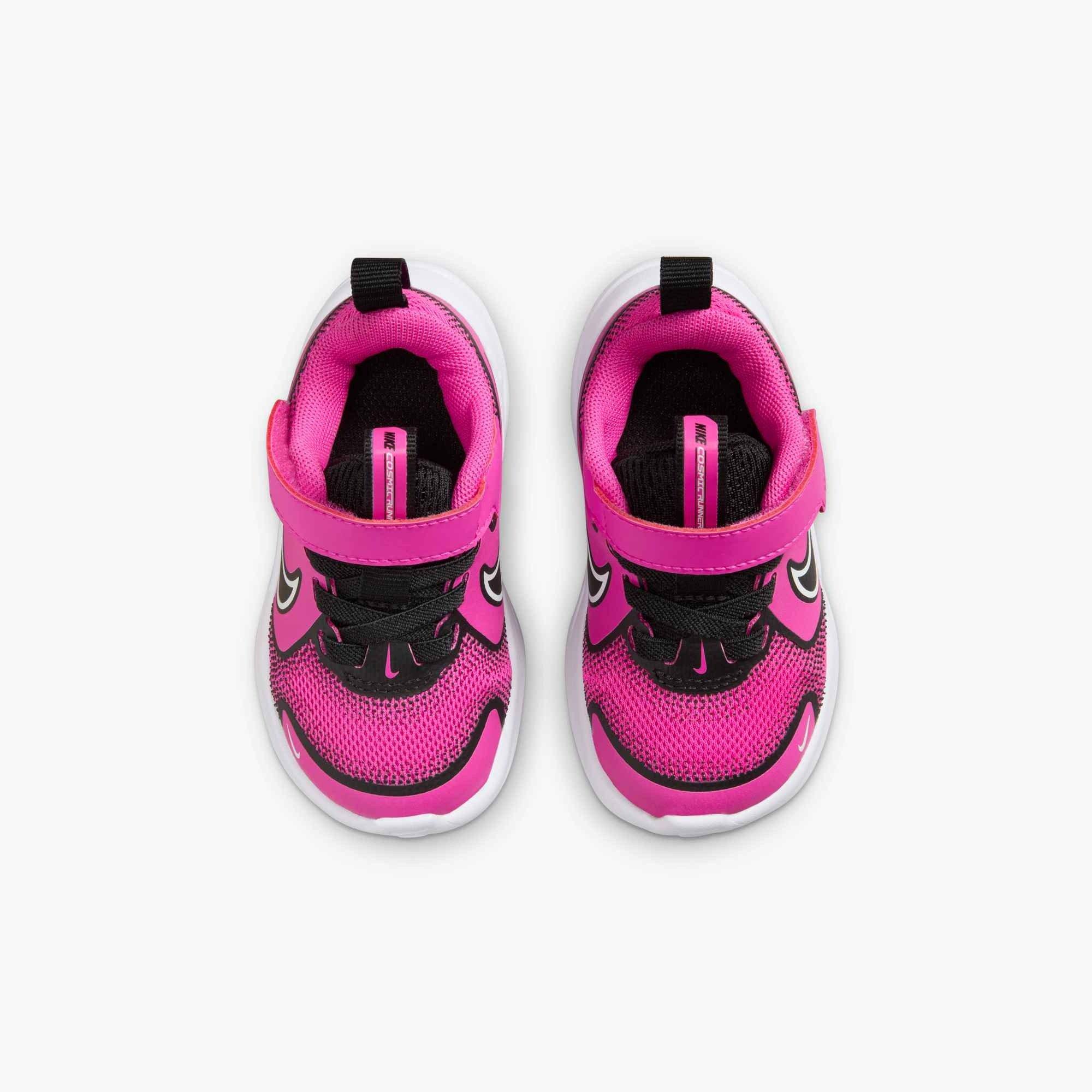Nike Cosmic Runner "Laser Fuchsia/Black/White" Infant Girls' Running Shoe - PINK Thumbnail View 3