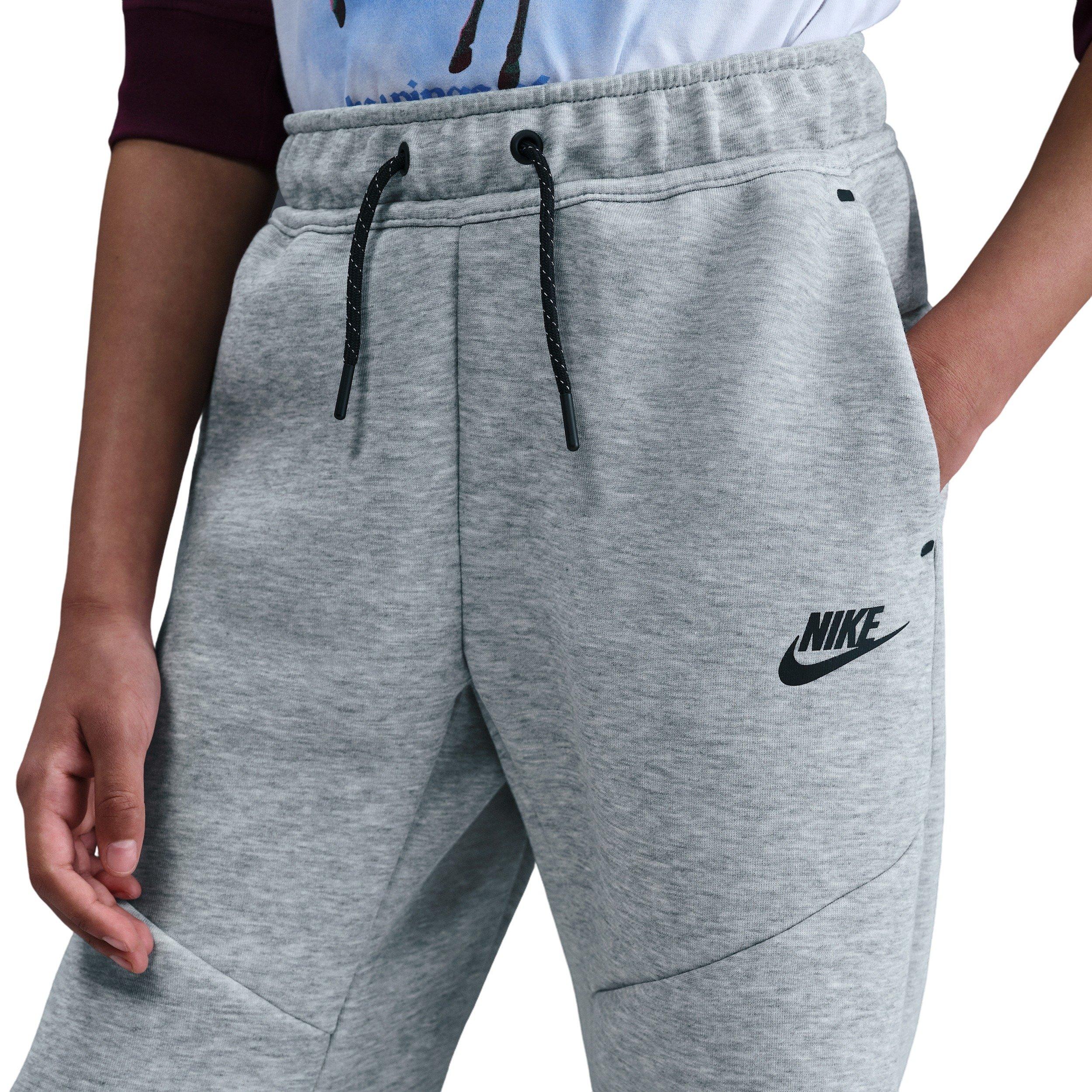 Nike Big Kids' Sportswear Tech Fleece Open-Hem Pants - Grey - GREY Thumbnail View 3