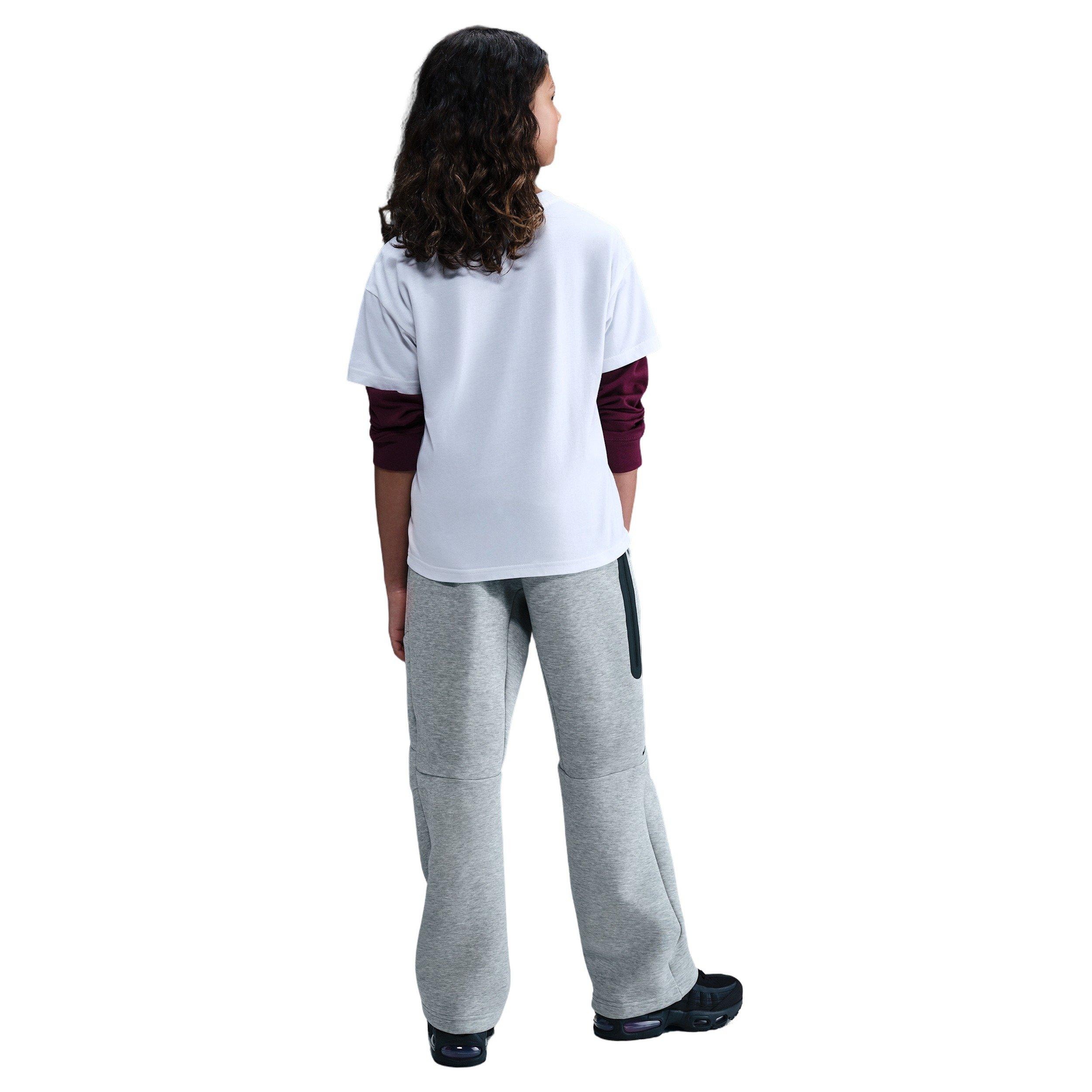 Nike Big Kids' Sportswear Tech Fleece Open-Hem Pants - Grey - GREY Thumbnail View 7