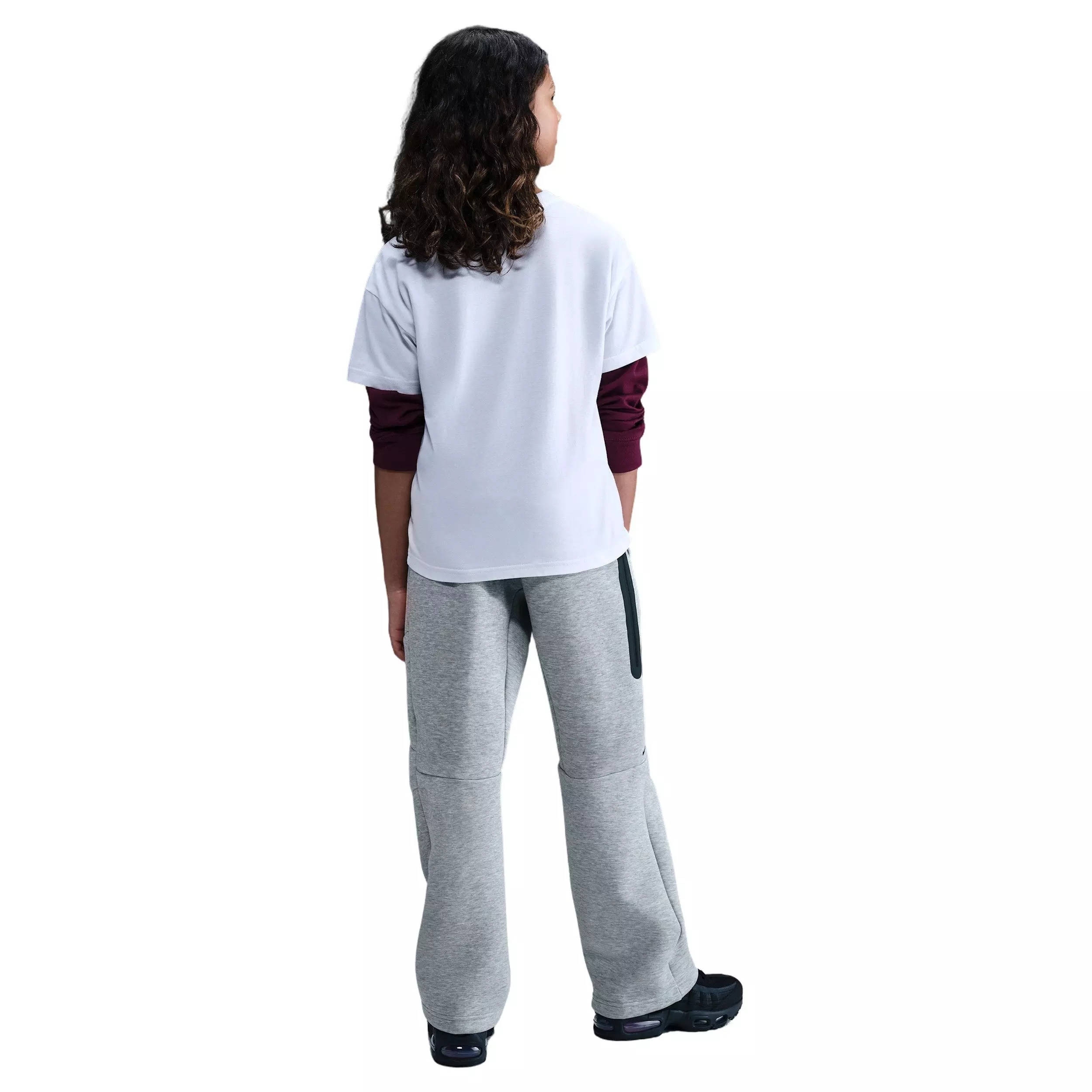 Nike Big Kids' Sportswear Tech Fleece Open-Hem Pants - Grey - GREY