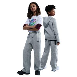 Nike Big Kids' Sportswear Tech Fleece Open-Hem Pants - Grey